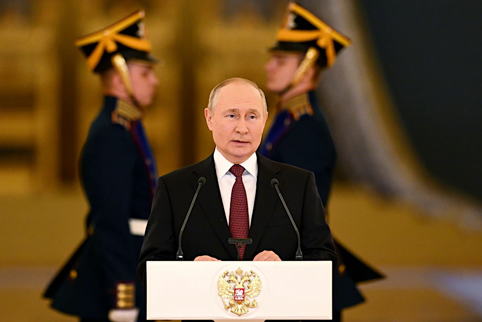Wladimir Putin während seiner Rede.
