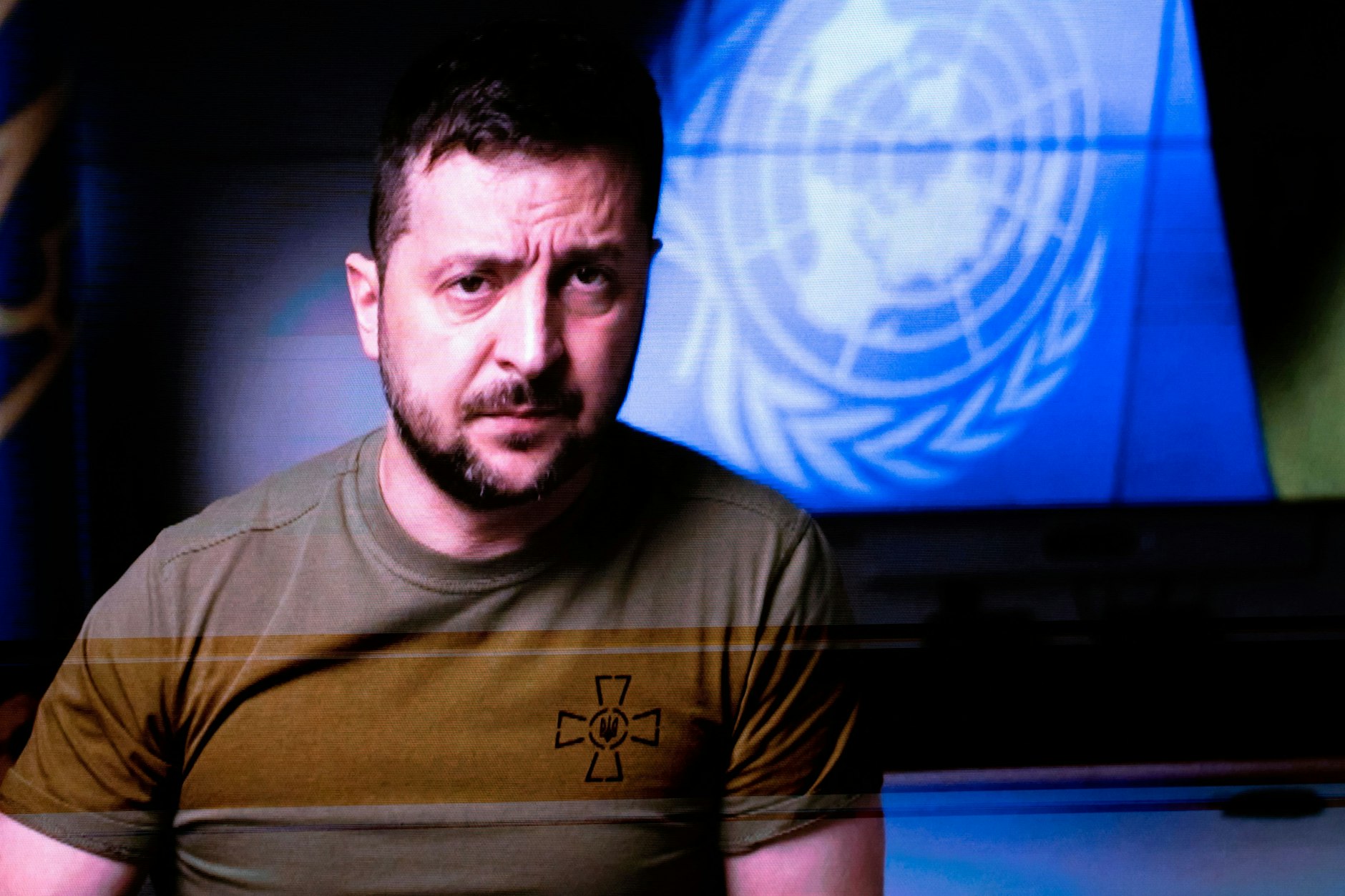 Per Video forderte der ukrainische Präsident Wolodymyr Selenskyj vor der UN-Vollversammlung, Russland zu bestrafen.