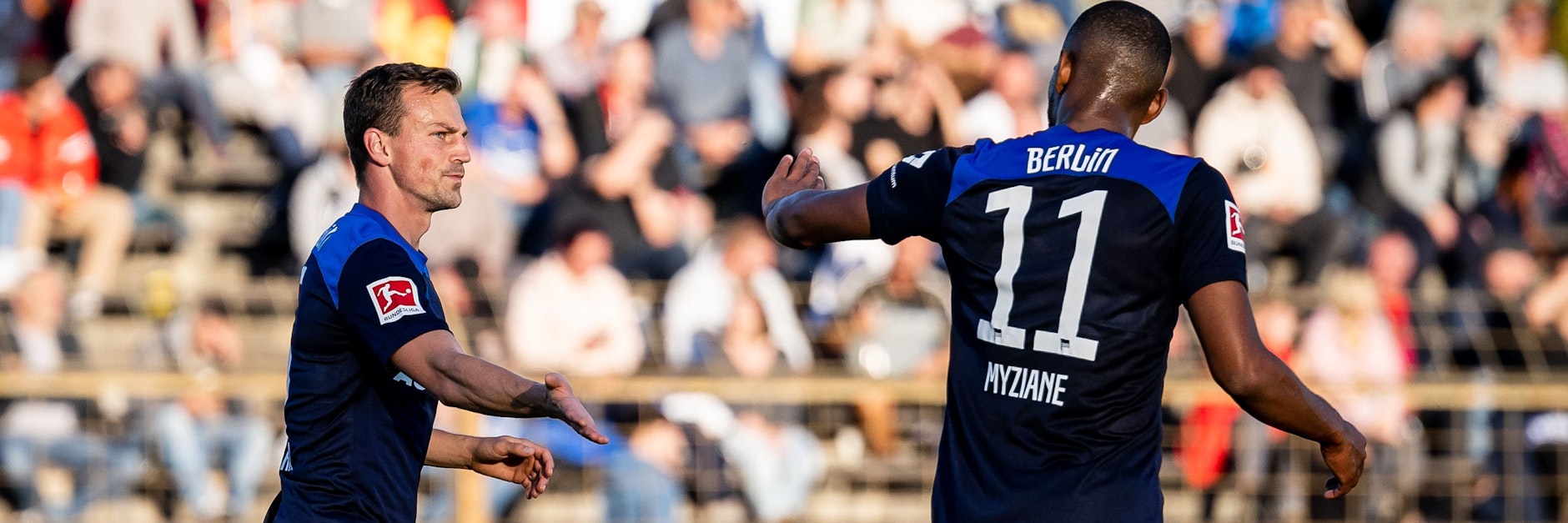 Vladimir Darida und Myziane Maolida (r.) sammelten bei Hertha-Trainer Sandro Schwarz beim Test in Frankfurt (Oder) Pluspunkte.