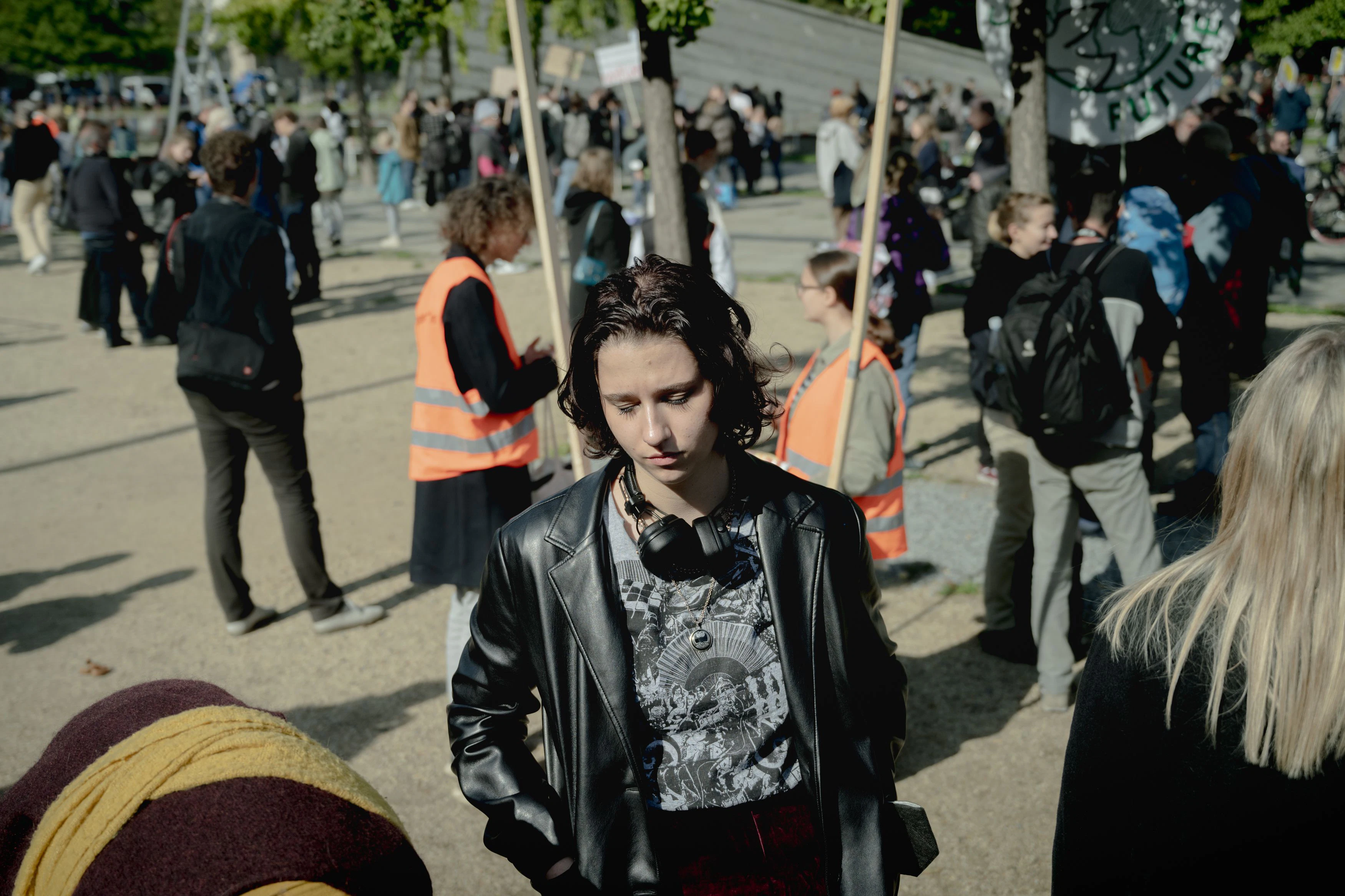 Demonstrantin am Invalidenpark