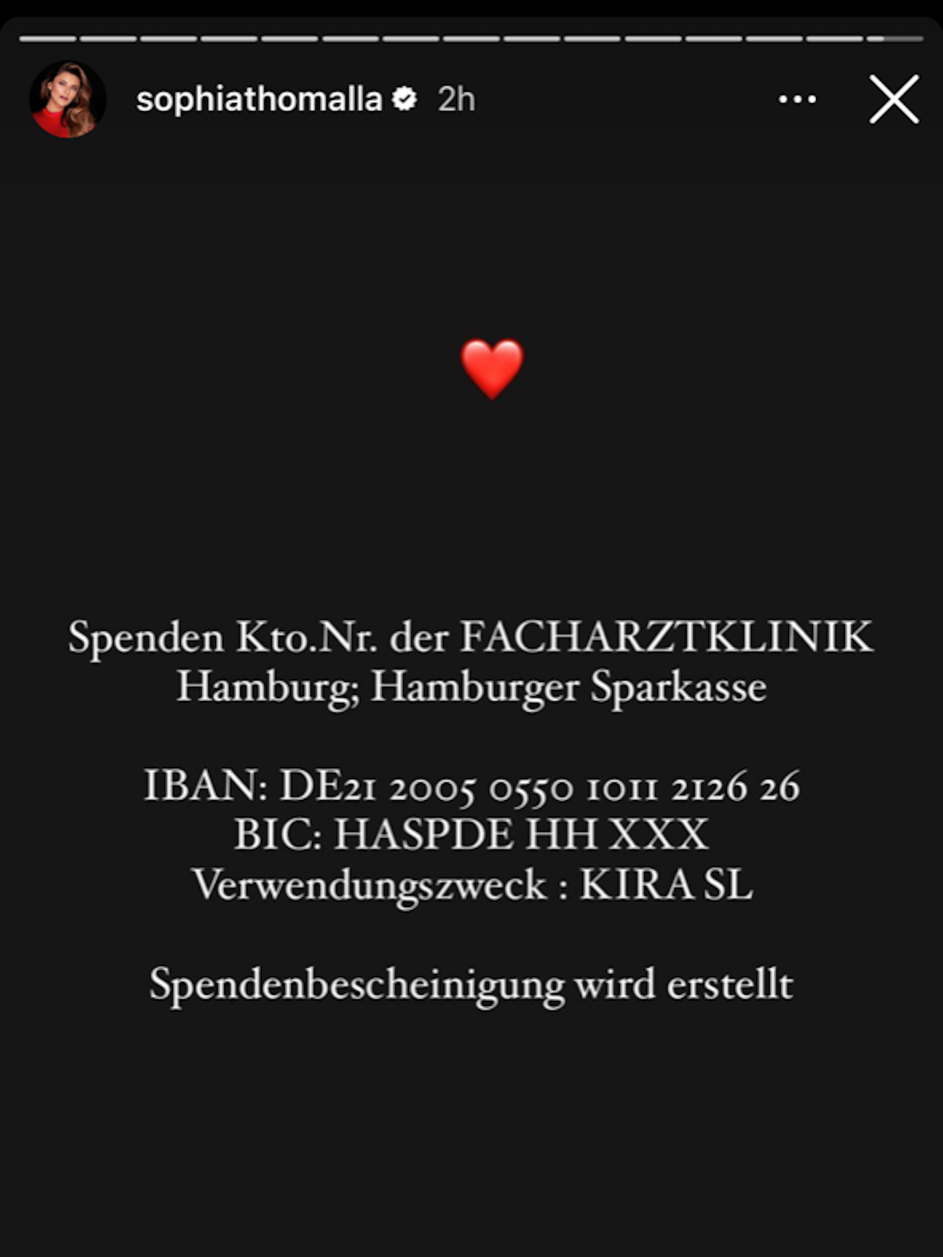 Mit einem Spendenaufruf will Sophia Thomalla der jungen Russin Kira helfen, die unter venöser Malformation leidet.