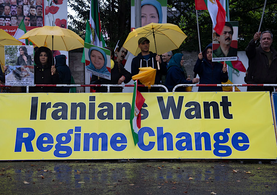 Bereits am Dienstag hatten sich Demonstranten vor der iranischen Botschaft in Berlin versammelt (Archivbild).&nbsp;