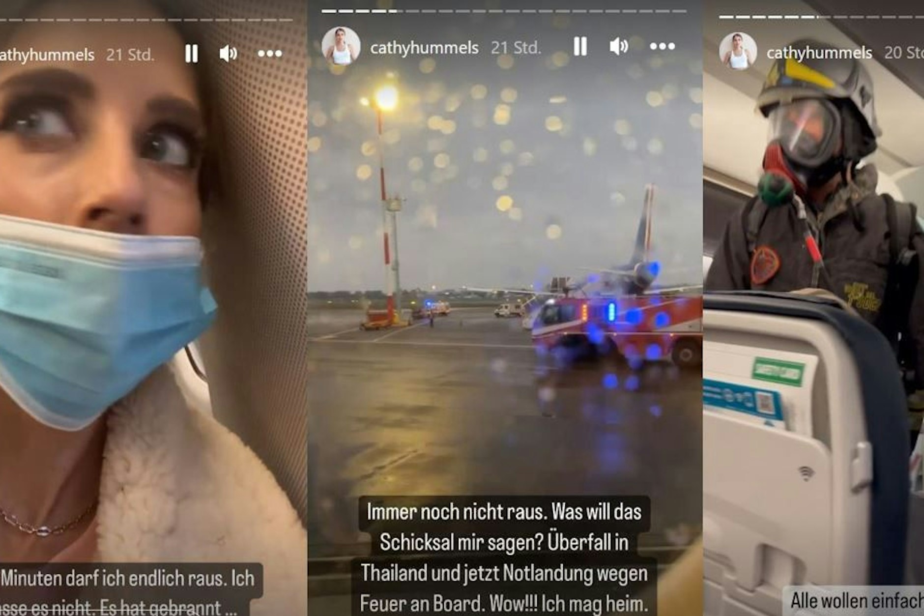 Cathy Hummels zeigte uns ihren Horror-Trip via Instagram.  