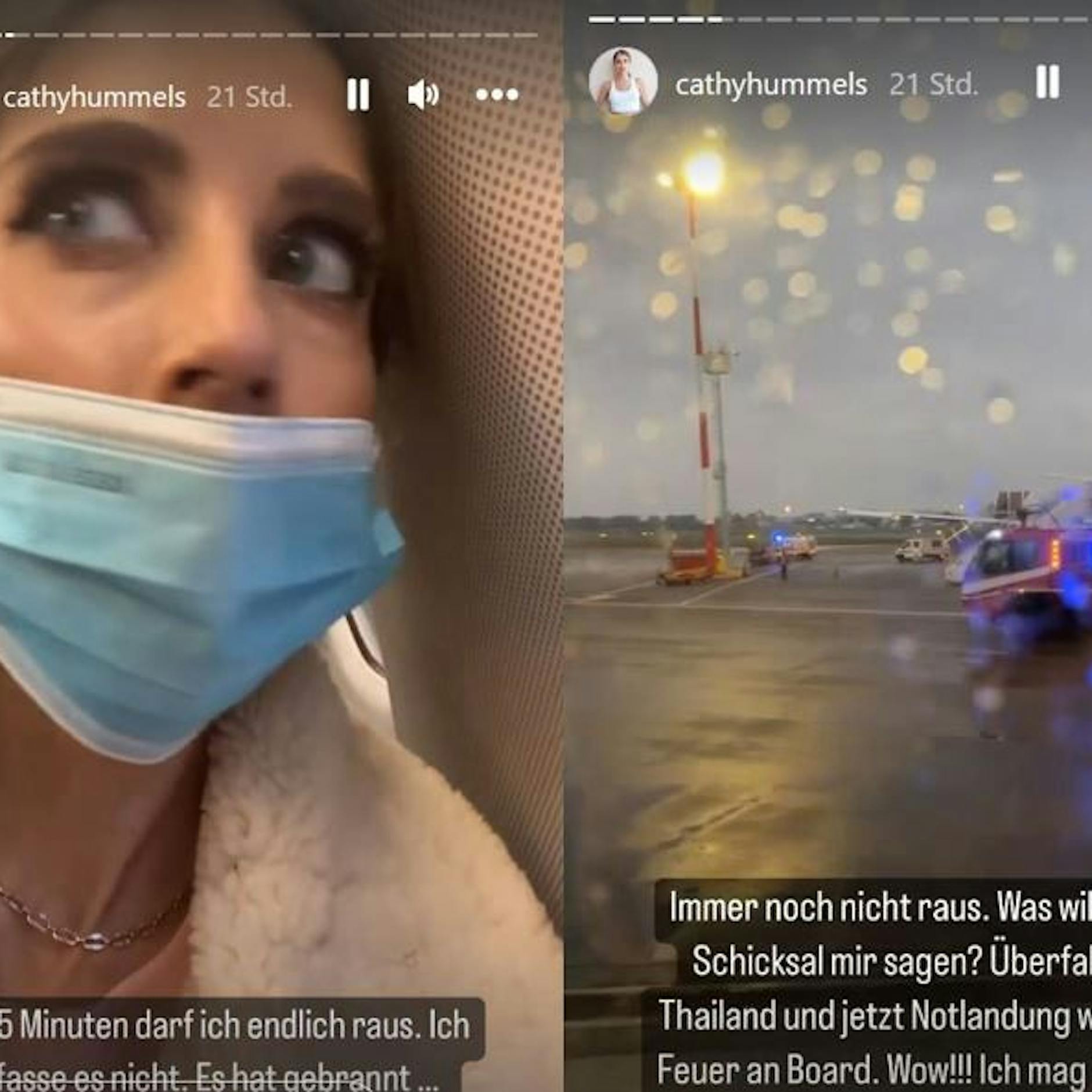 Cathy Hummels in Todesangst: Feuer im Flugzeug, Notlandung – was für eine Horror-Trip!