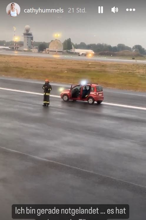 Cathy Hummels ist notgelandet.