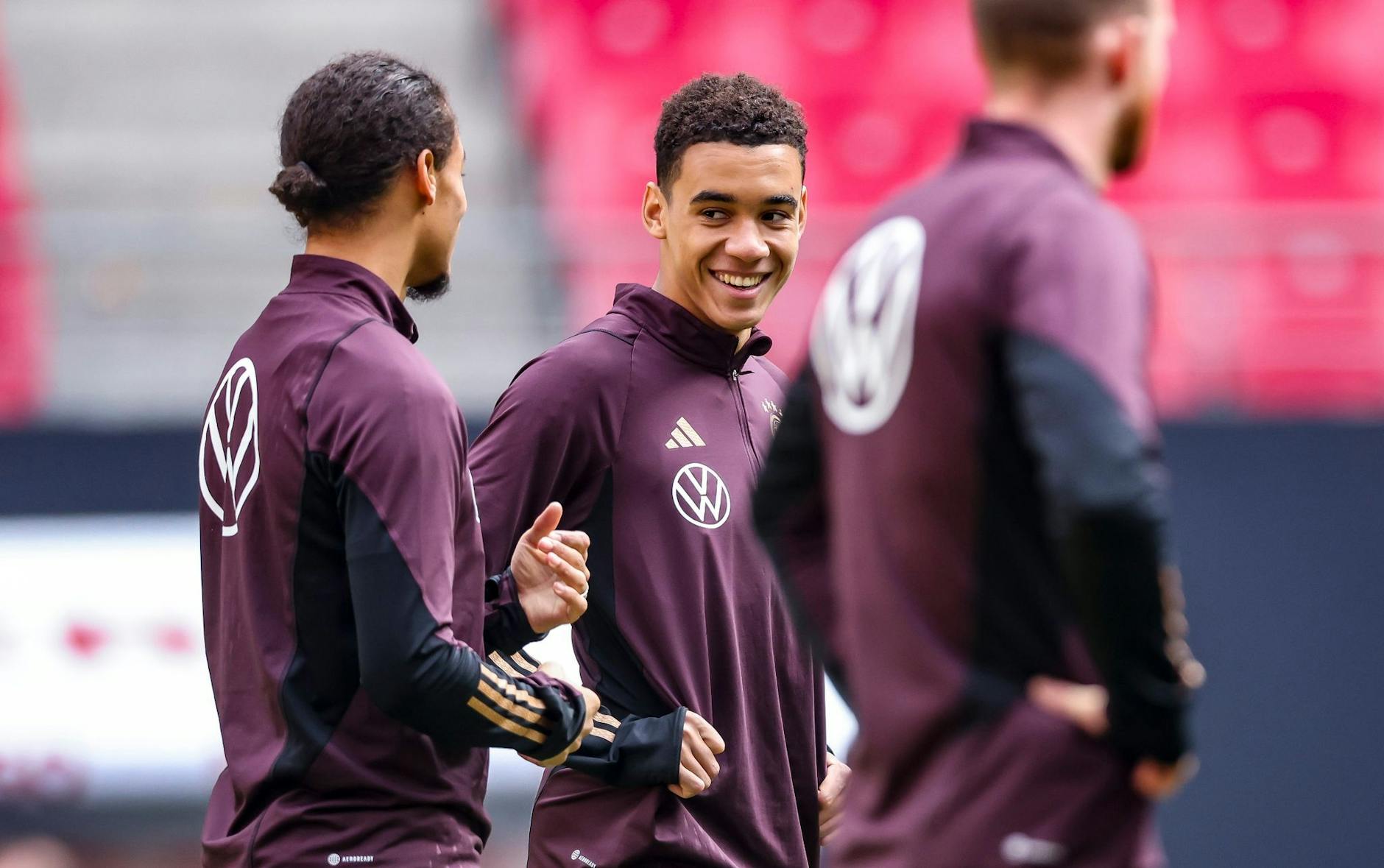 Jamal Musiala beim DFB-Abschlusstraining in Leipzig.