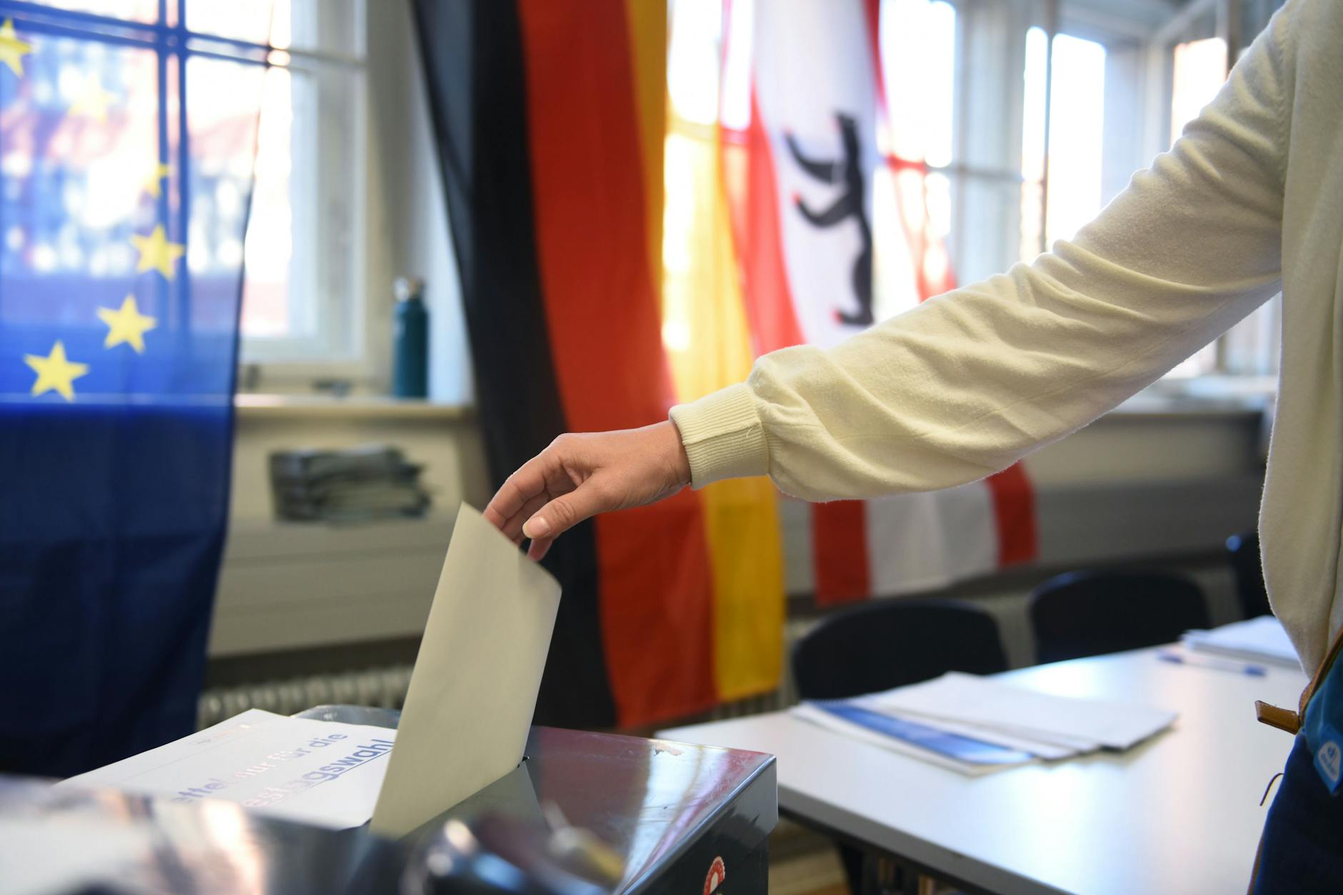 Franziska Giffey bei der Stimmabgabe am 26. September 2021