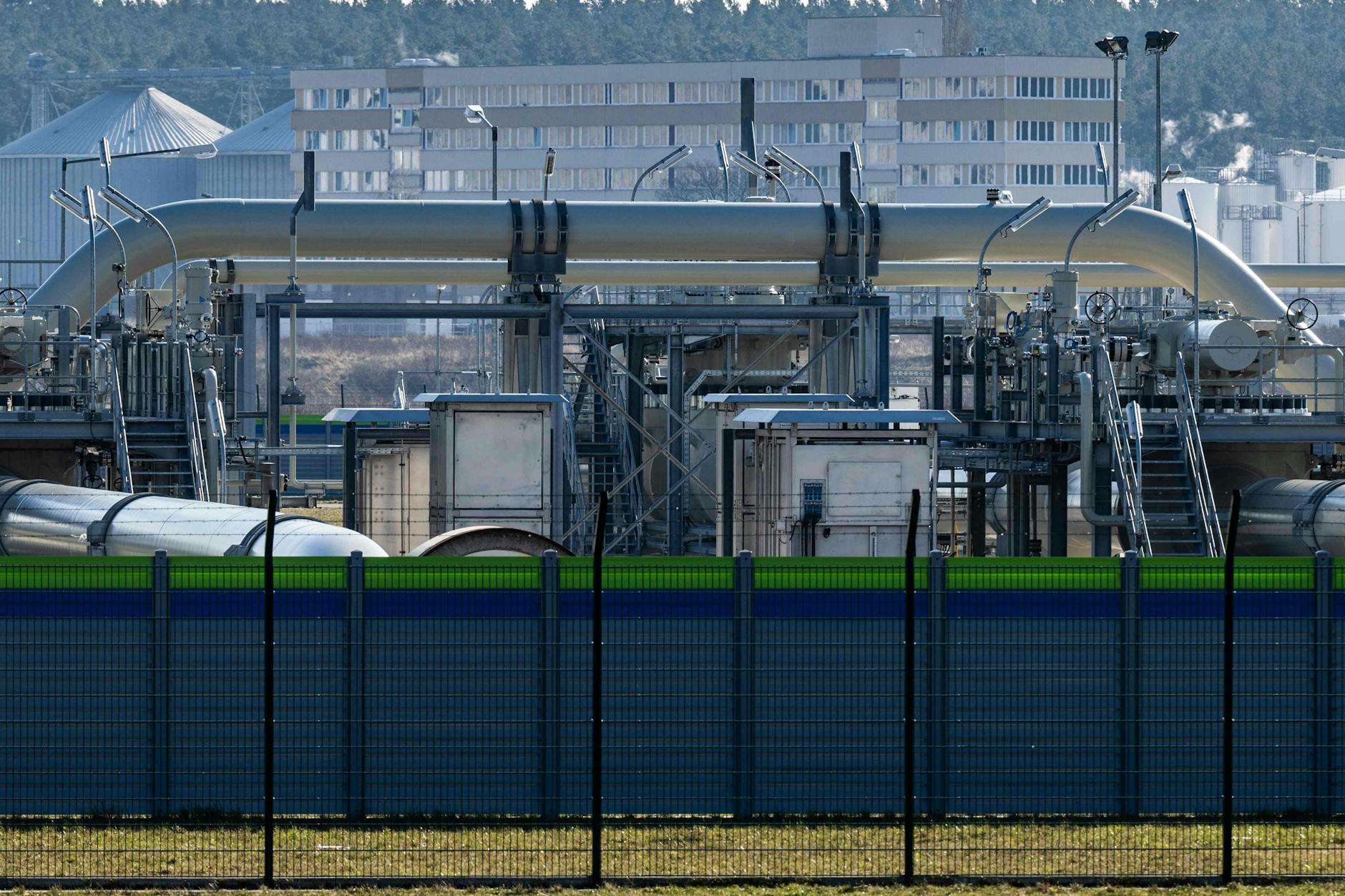 Die Empfangsstation von Nord Stream 2 in Lubmin an der deutschen Ostseeküste.