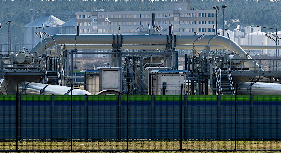Die Empfangsstation von Nord Stream 2 in Lubmin an der deutschen Ostseeküste.