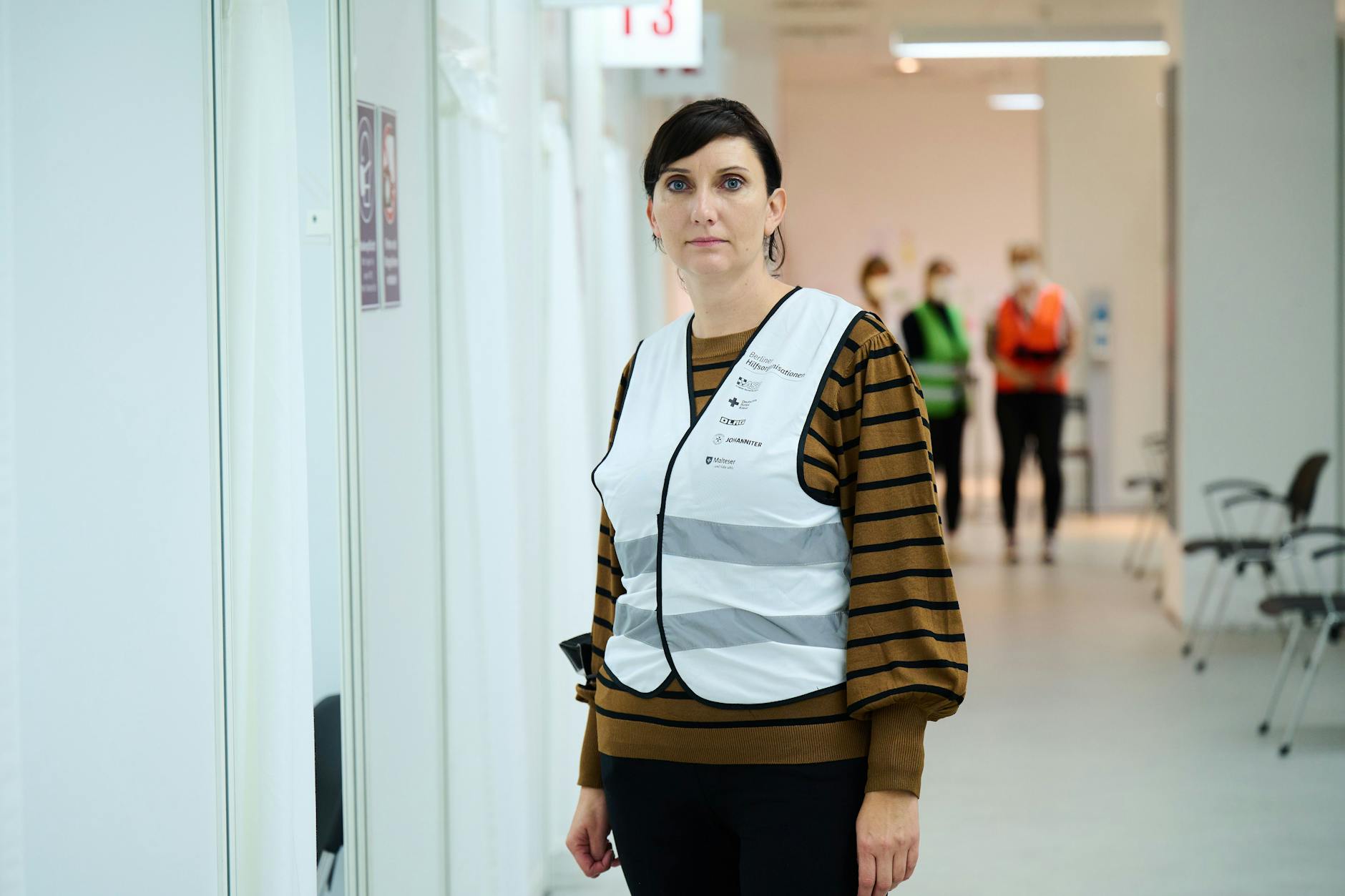 Andrea Ferber, Leiterin des Impfzentrums Ring-Center in Friedrichshain, im Impfzentrum. 