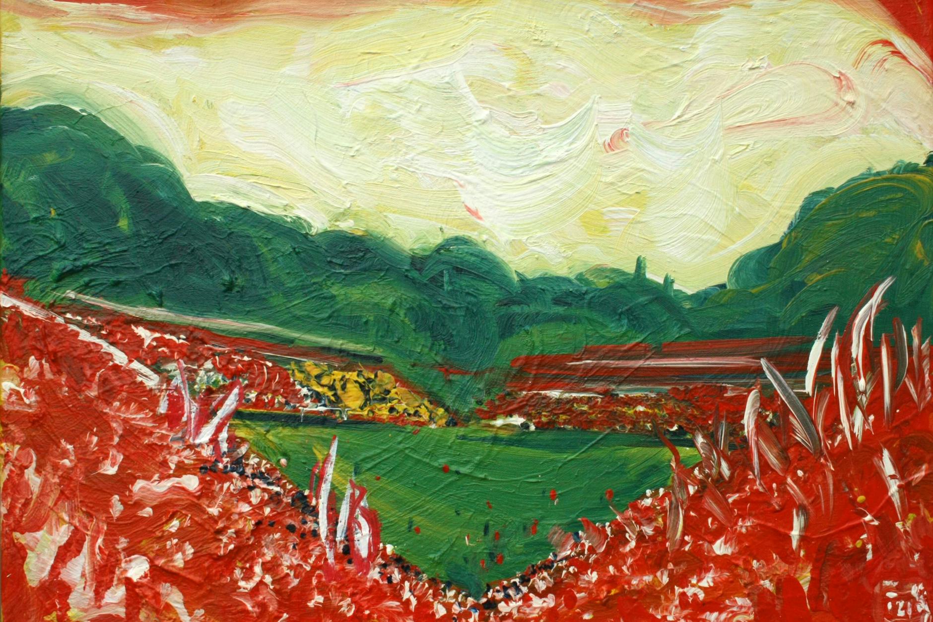 Torsten Schlüter: „Erinnerung Waldwiese“, 2021, Öl auf Leinwand.