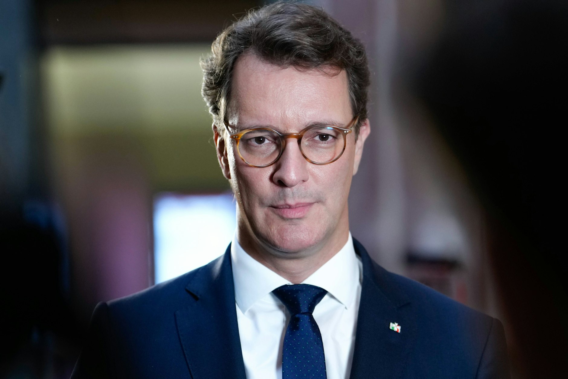 Ministerpräsident von Nordrhein-Westfalen und Vorsitzender der Ministerpräsidentenkonferenz Hendrik Wüst (CDU).