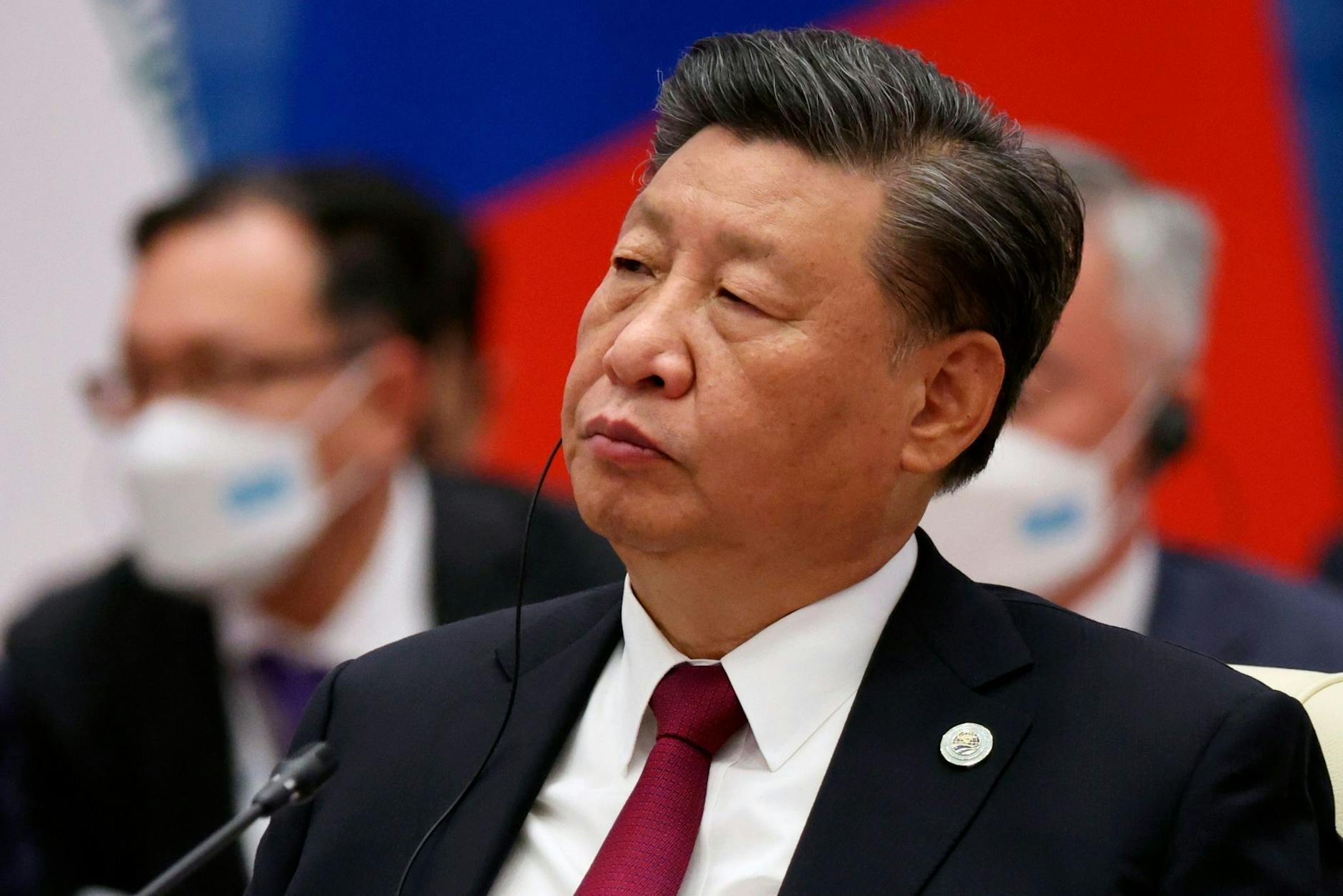 Chinas Präsident Xi Jinping beim Gipfel der Shanghaier Organisation für Zusammenarbeit (SCO) in Usbekistan. lin/AP/dpa