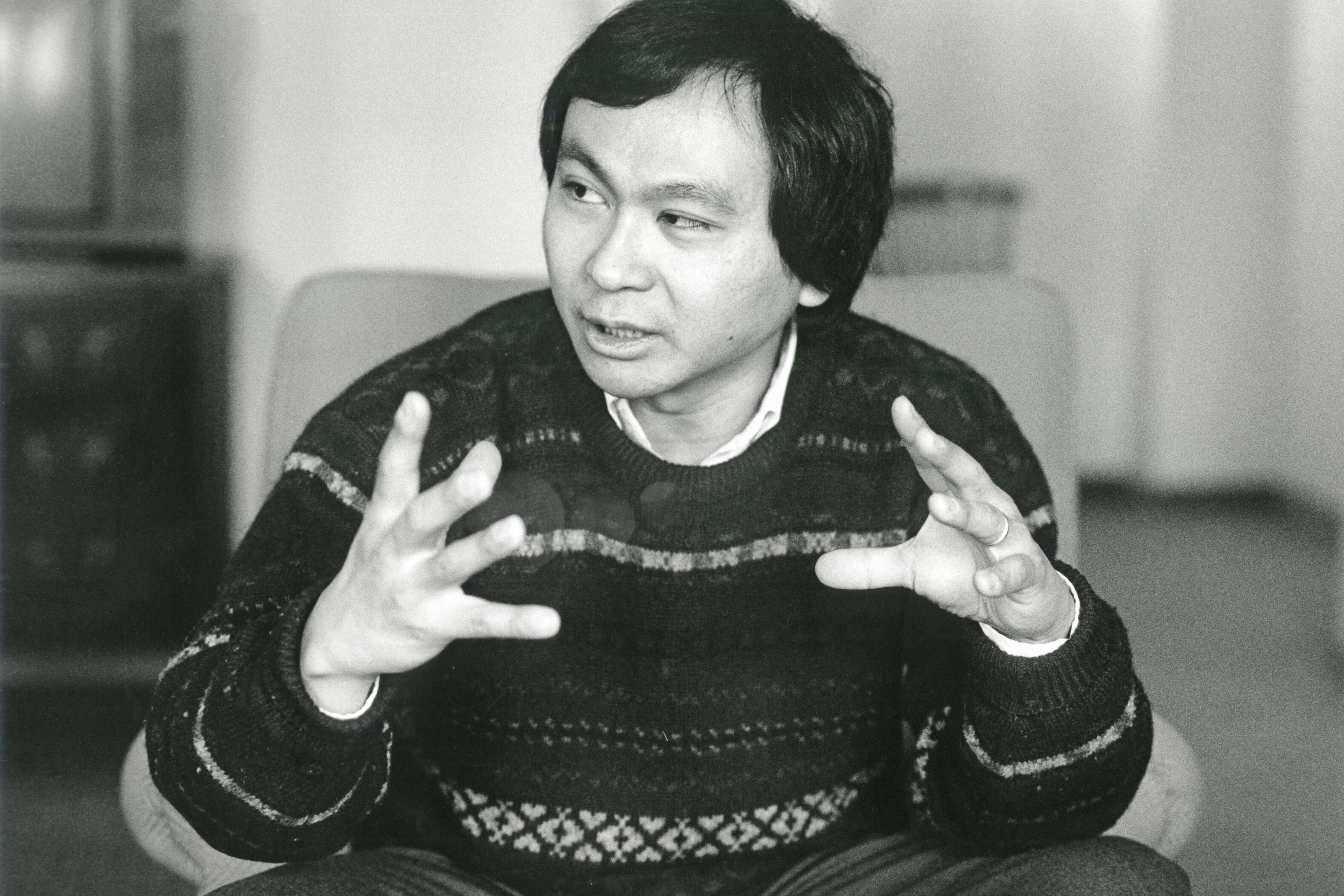 Francis Fukuyama 1992 in München, drei Jahre nach Erscheinen seines Artikels „The End of History?“.