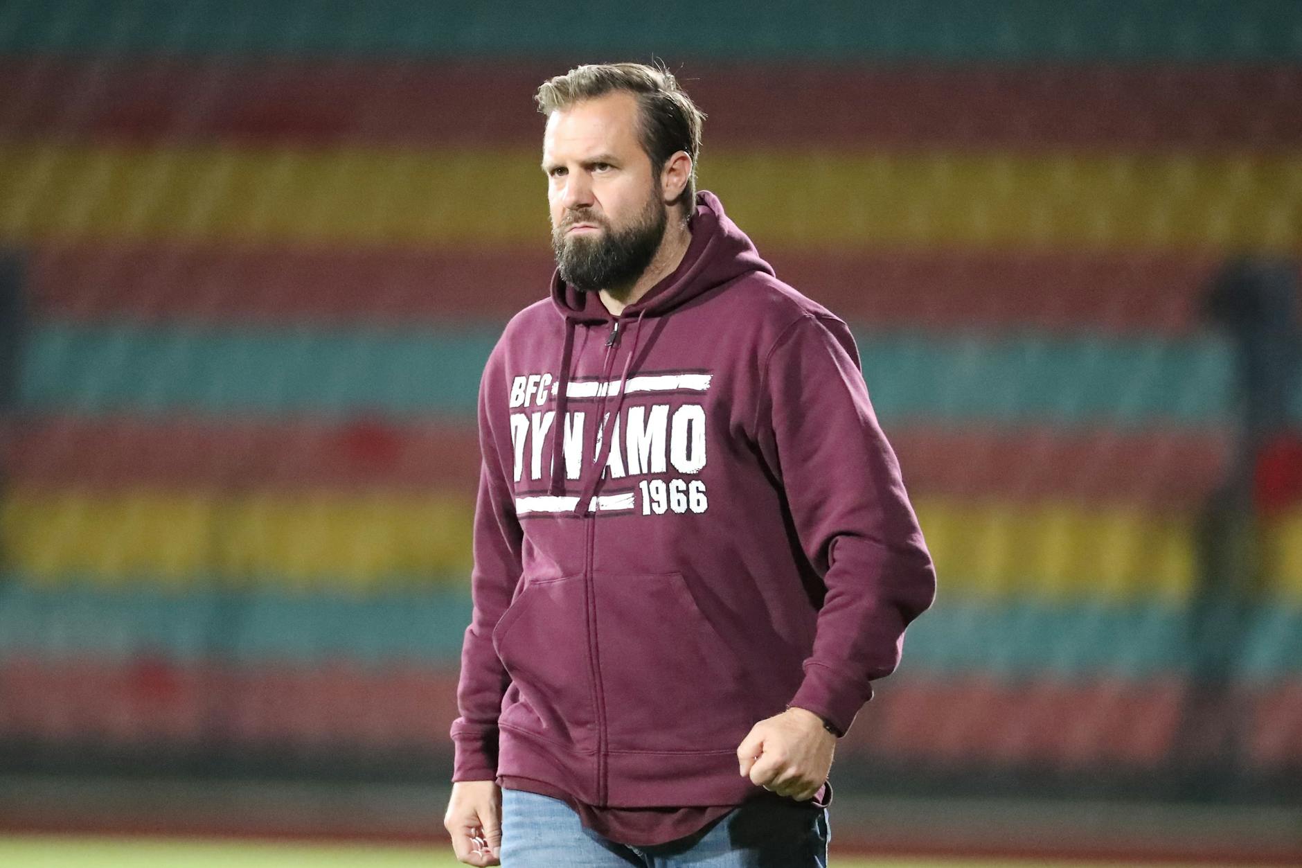 Mächtig angefressen nach dem 1:1 gegen Viktoria: BFC-Trainer Heiner Backhaus. 