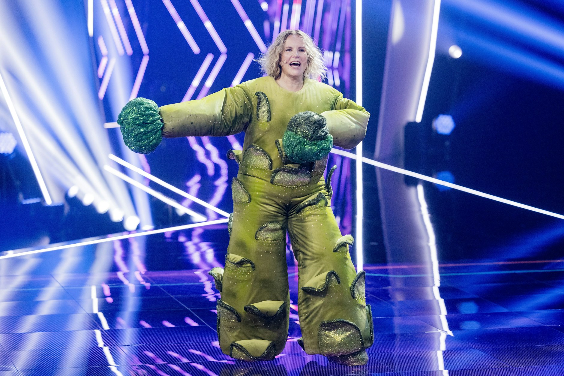 Moderatorin Katja Burkard war der Brokkoli in der ProSieben-Show „The Masked Singer“.