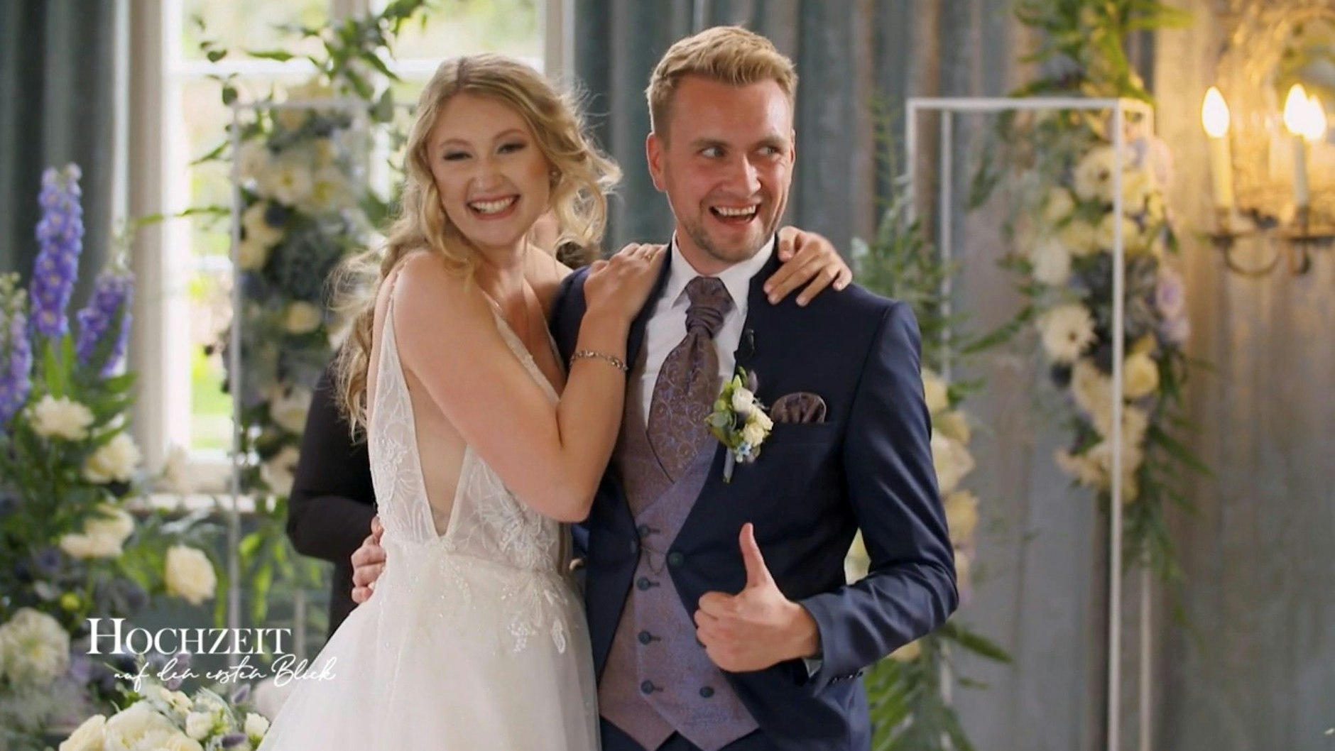 Peter und Jaqueline sind nach ihrer "Hochzeit auf den ersten Blick" offenbar verliebt.