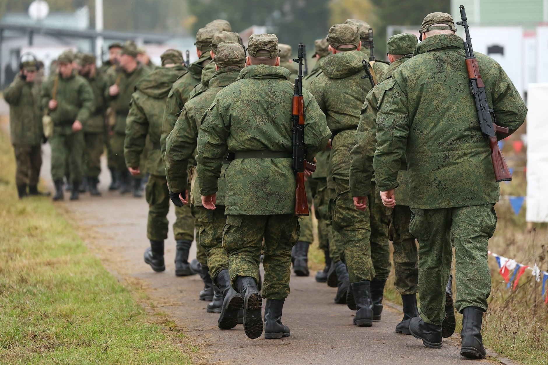 Mobilisierte Reservisten der russischen Armee.