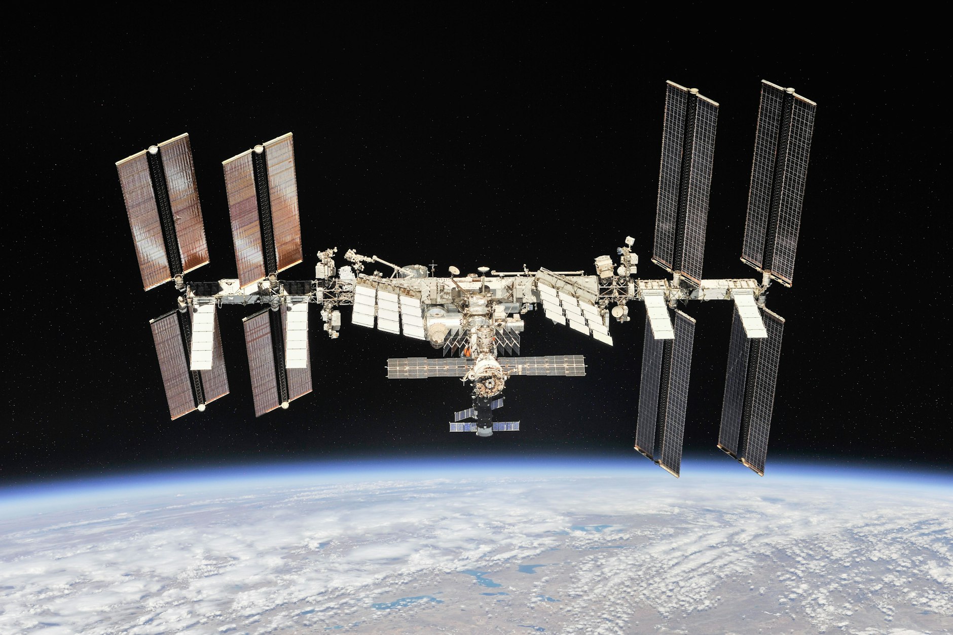Die internationale Raumstation ISS.