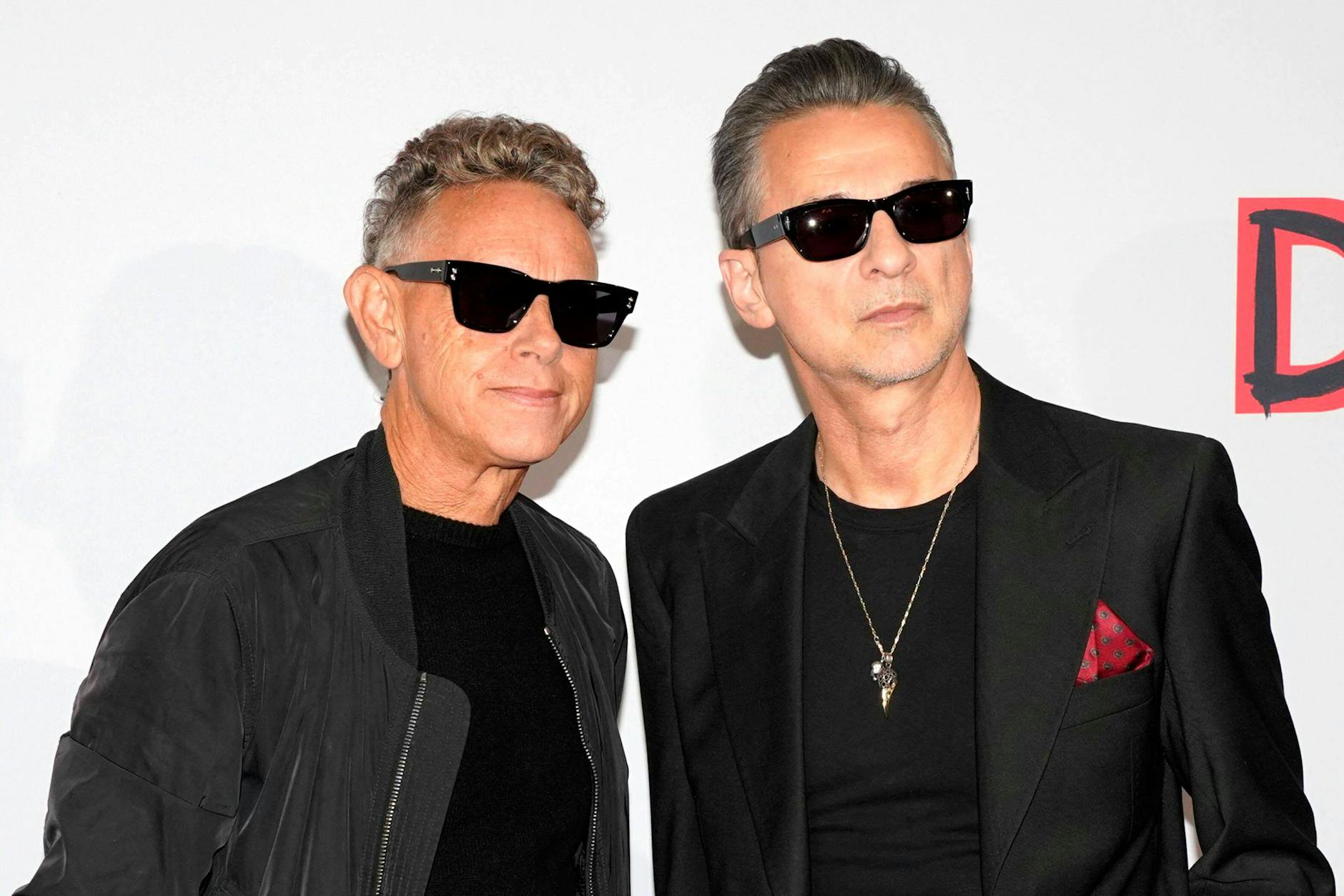 Martin Gore und Dave Gahan bei der Pressekonferenz im Berliner Ensemble.