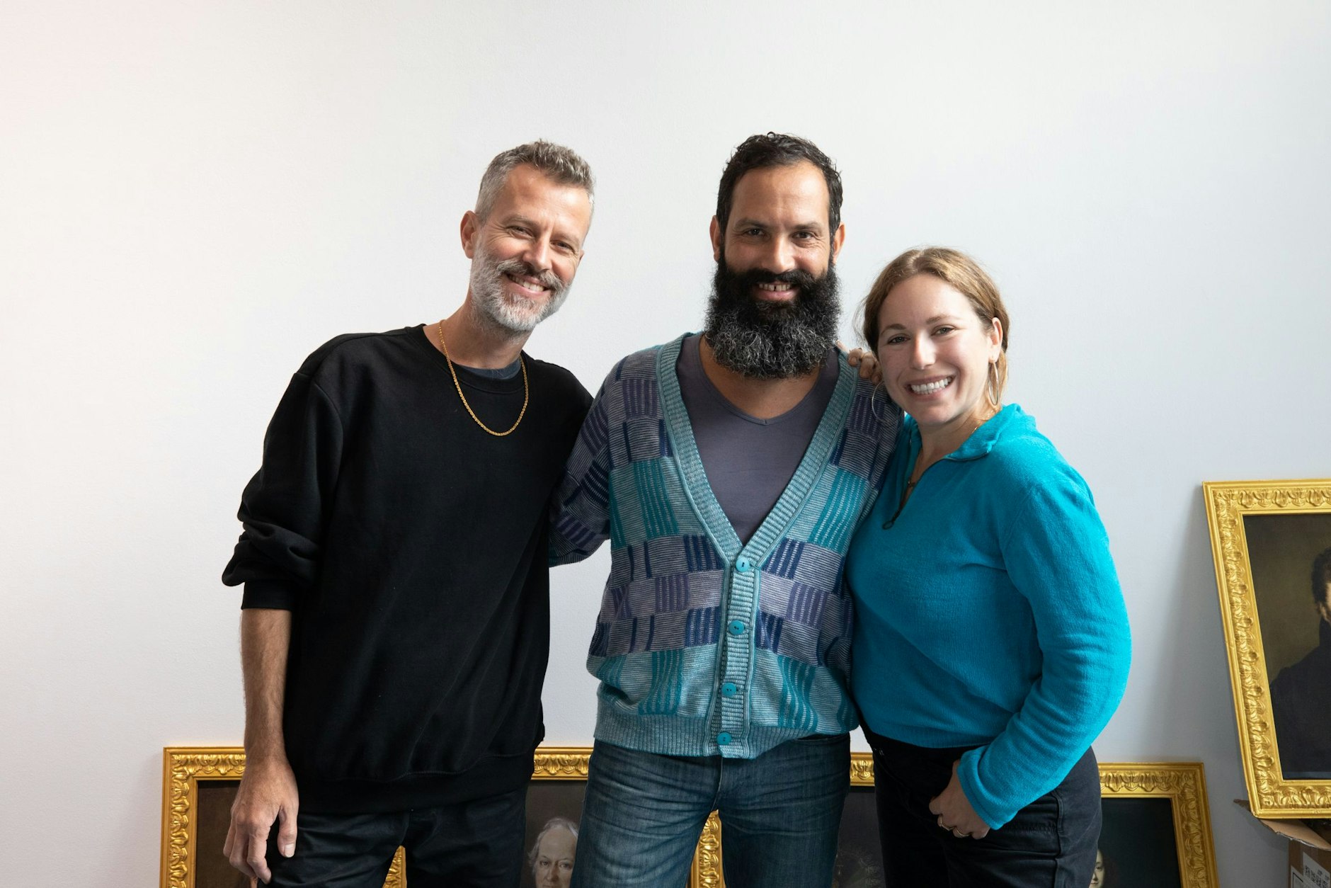 Olaf Kühnemann, Dekel Peretz, Rachel Libeskind (v.l.n.r.):– Team des diesjährigen Residency-Programms „LABA Berlin: A Laboratory for Jewish Culture“.
