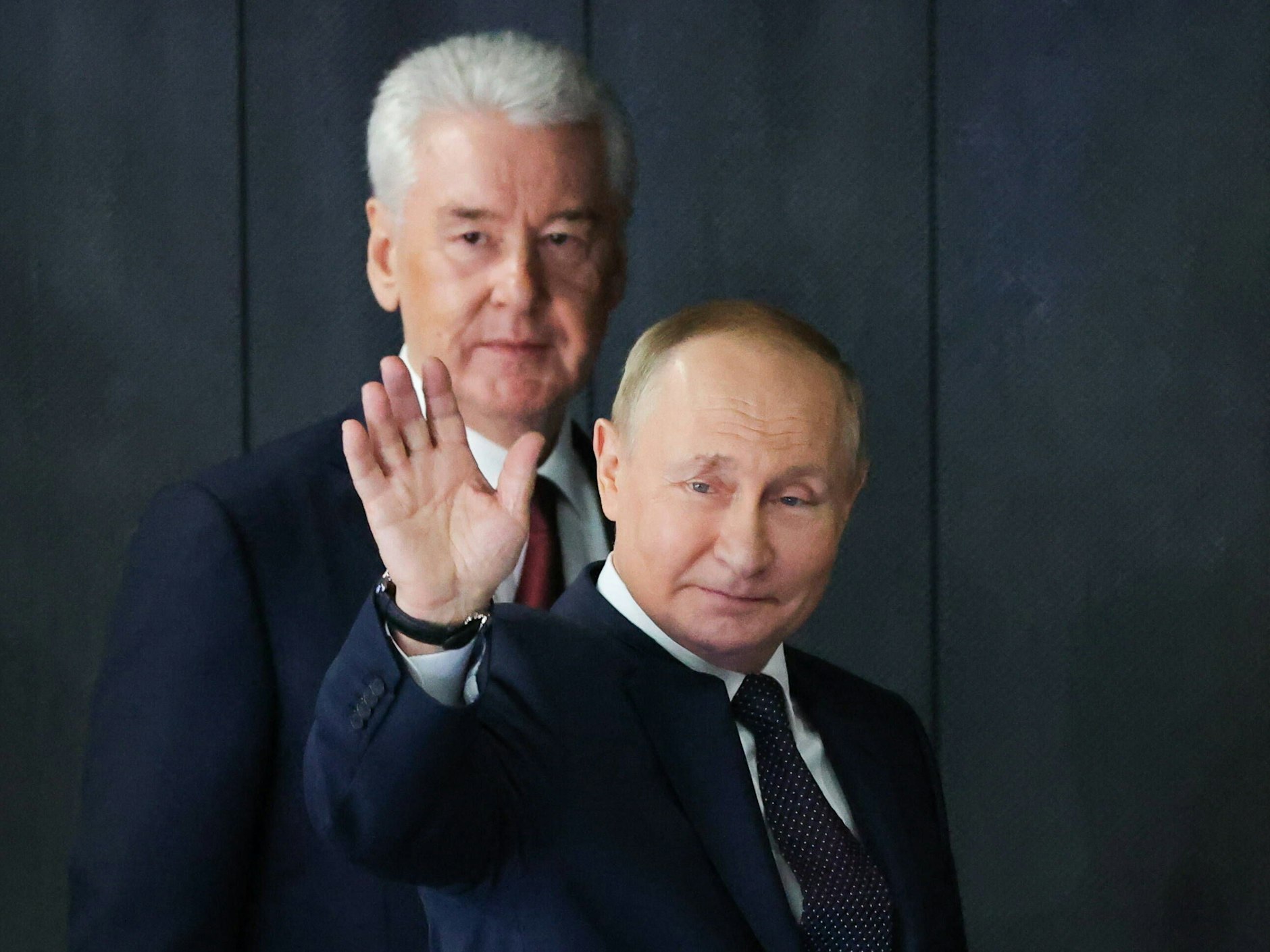 Wladimir Putin mit Moskaus Bürgermeister Sergej Sobjanin.