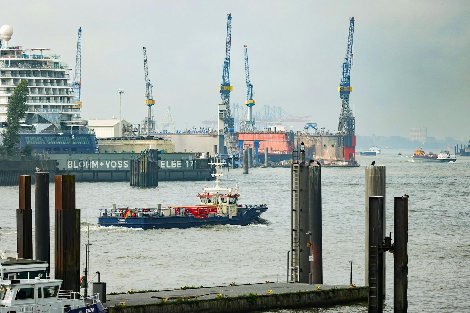 Der Hamburger Hafen.