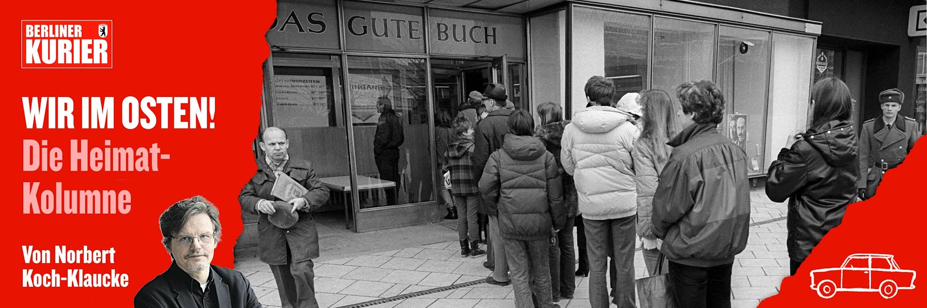 Anstehen vor dem Bücherladen gehörte zum DDR-Alltag - wie hier vorm „Das gute Buch“ am Alexanderplatz.