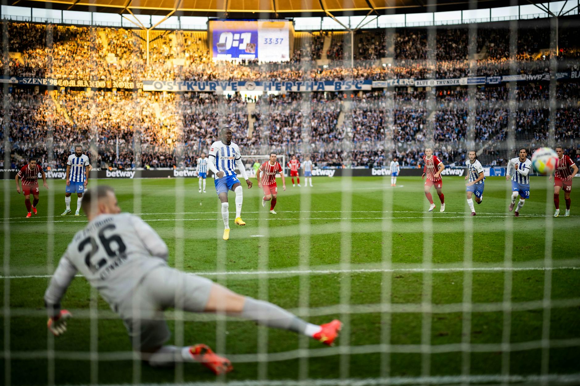 Dodi Lukebakio erzielte am Sonntag gegen den SC Freiburg per Elfmeter den zwischenzeitlichen Ausgleich für Hertha BSC.