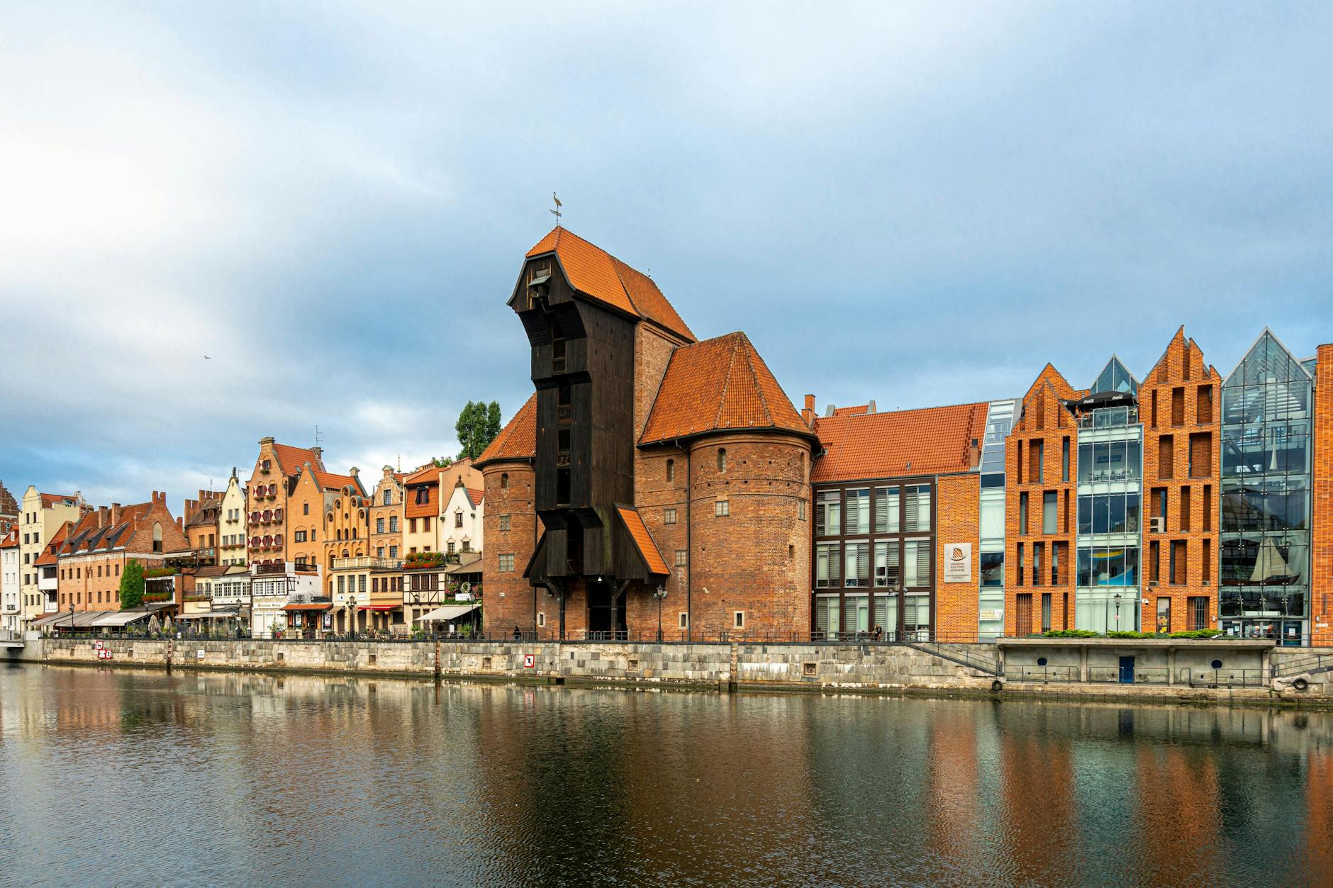 Die Mottlau ist der große Fluss, der durch Danzig fließt.