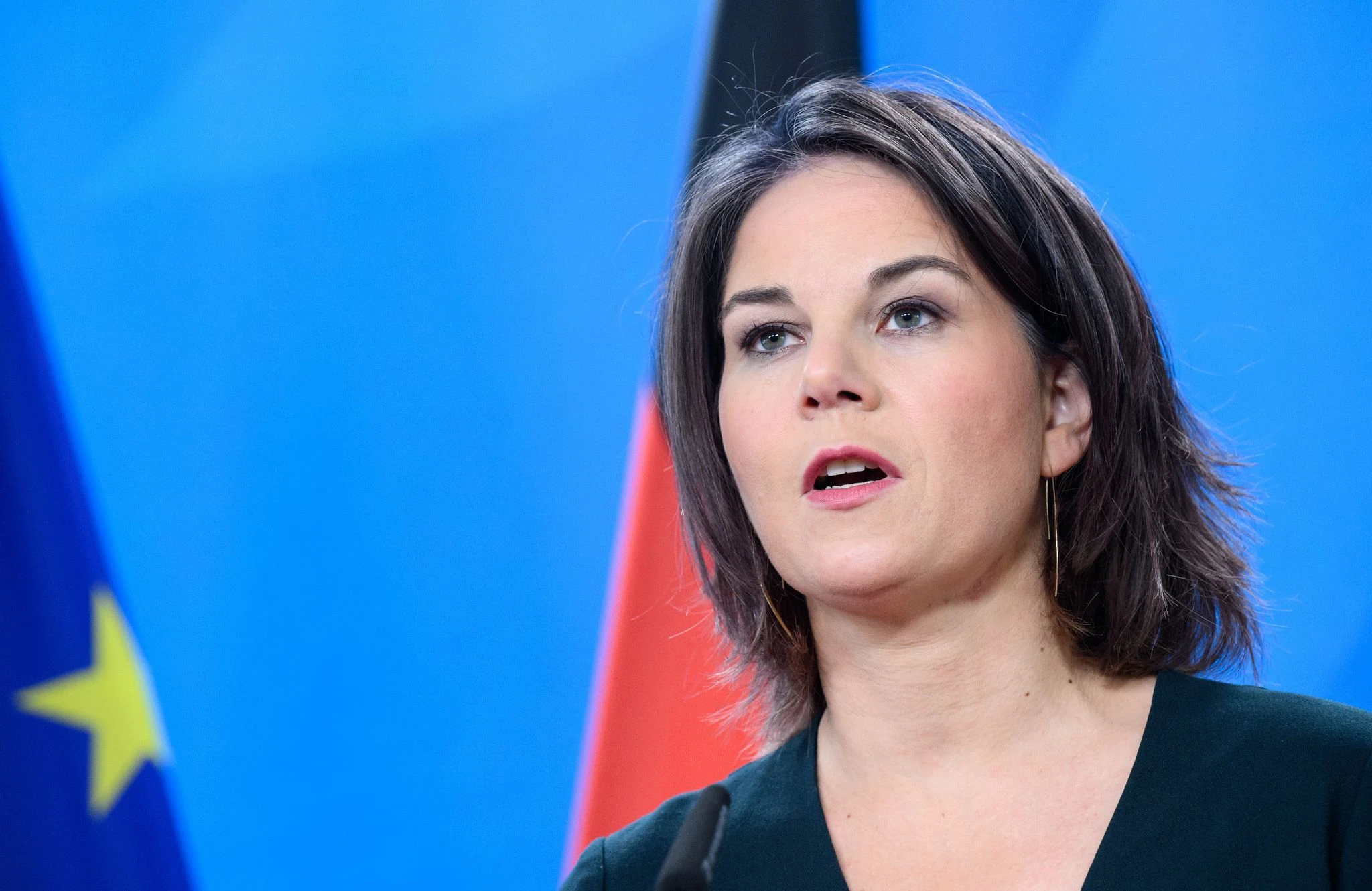 Außenministerin Annalena Baerbock findet klare Worte gegen das iranische Regime.  