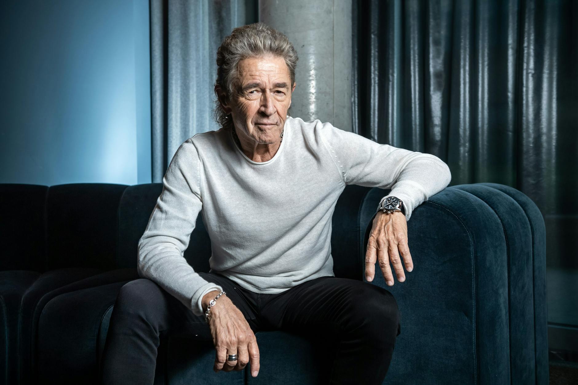 Peter Maffey in den Berliner Räumlichkeiten seiner Plattenfirma