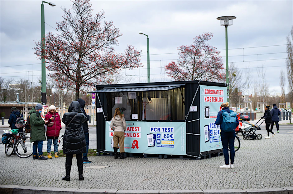 Ein Covid Testcenter in Berlin