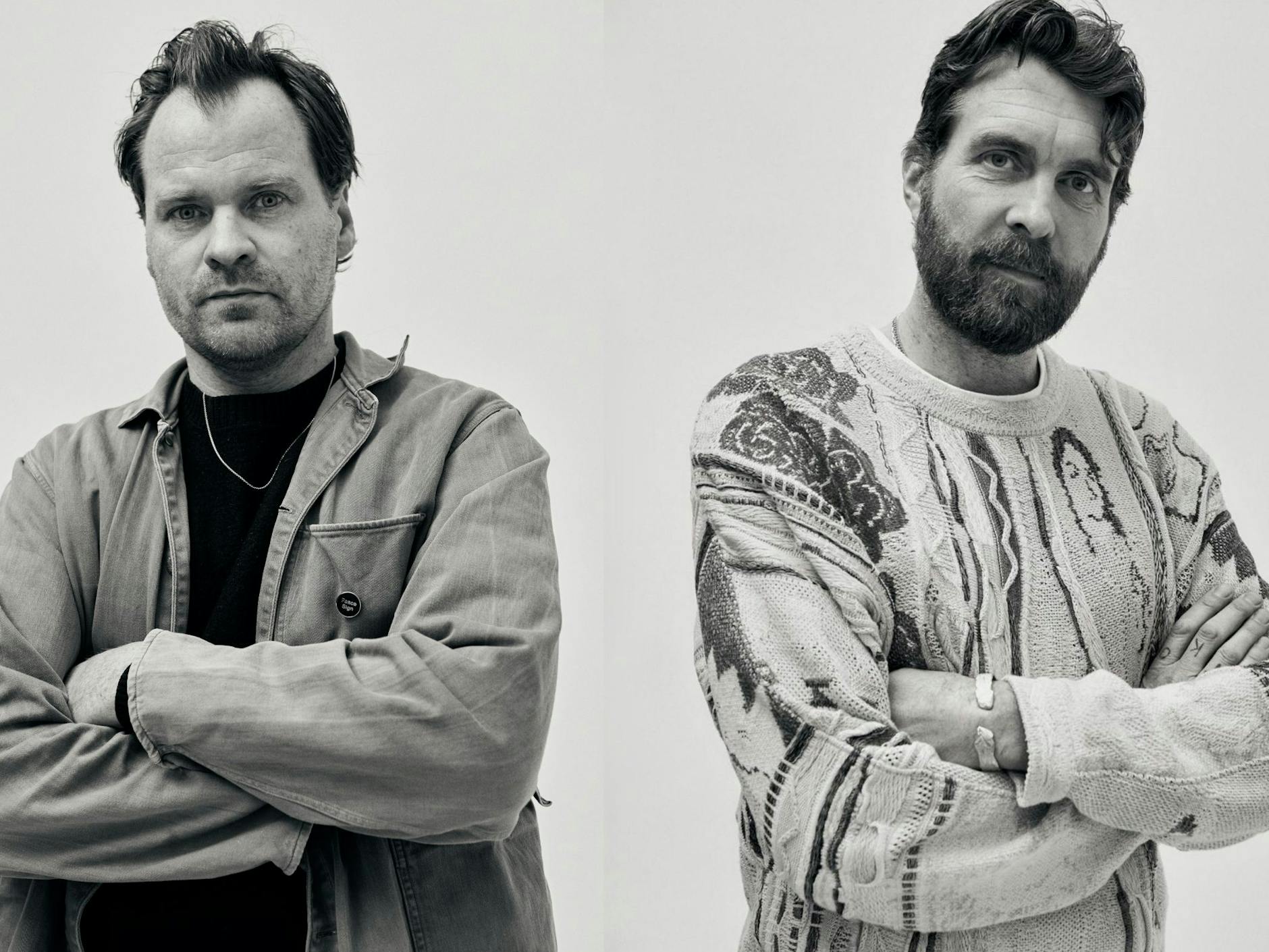 Von links: Brian SS Jensen und Karl-Oskar Olsen, Mitbegründer und Köpfe hinter der dänischen Marke Wood Wood. 