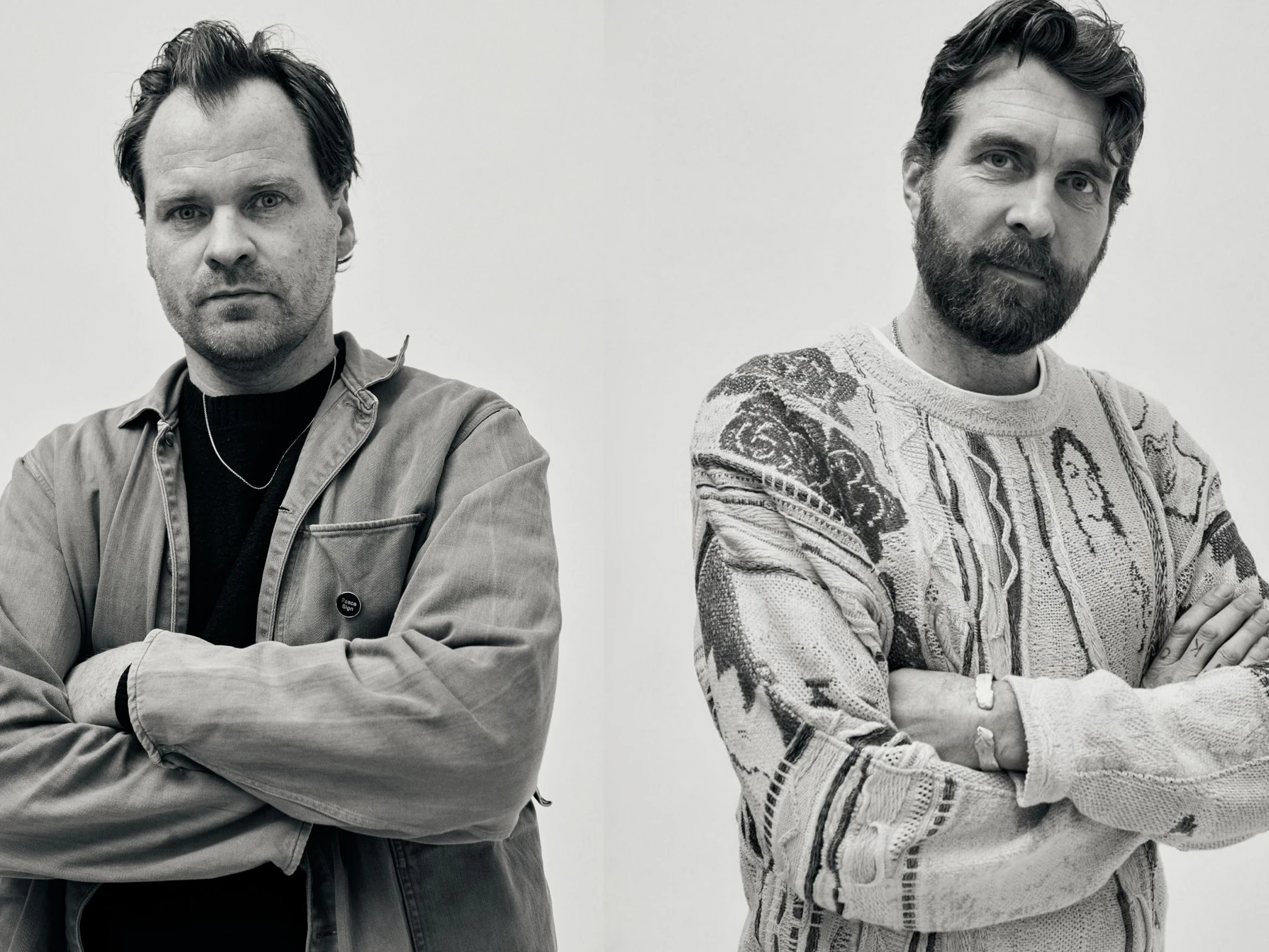 Von links: Brian SS Jensen und Karl-Oskar Olsen, Mitbegründer und Köpfe hinter der dänischen Marke Wood Wood.&nbsp;