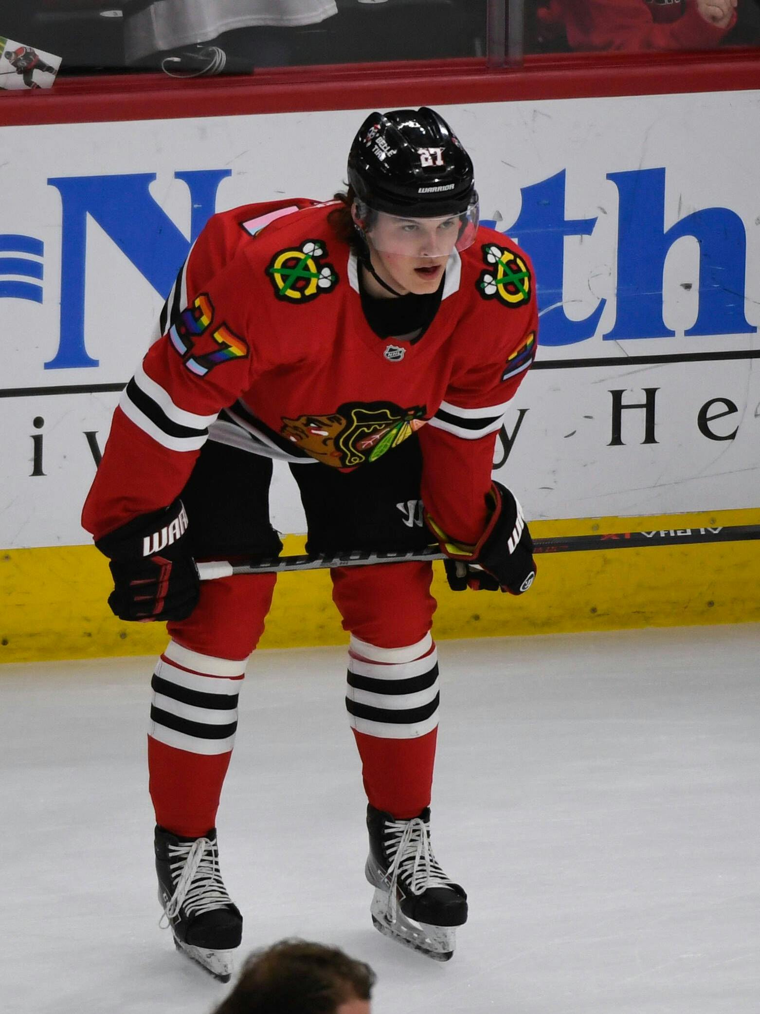 Lukas Reichel im Trikot der Chicago Blackhawks – das gibt es erst mal nicht. 