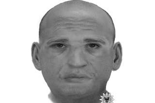 Mit diesen Phantombild sucht die Polizei Brandenburg nach dem unbekannten Mann. 
