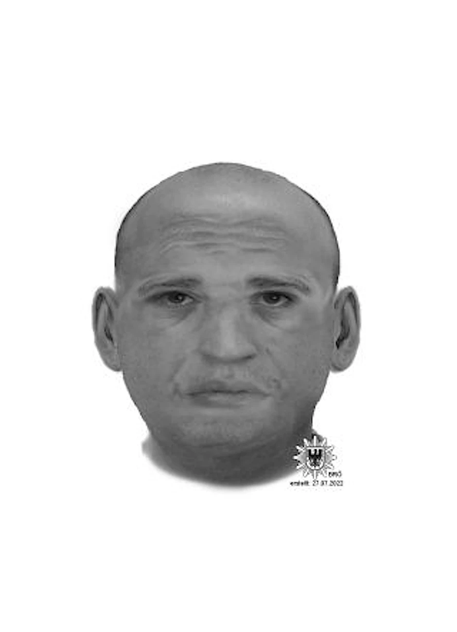 Mit diesen Phantombild sucht die Polizei Brandenburg nach dem unbekannten Mann.&nbsp;