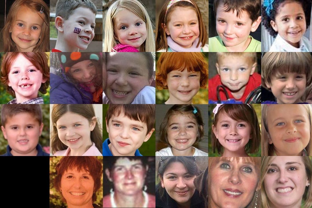 Die 26 Opfer des Amoklaufs von Adam Lanza an der Sandy-Hook-Grundschule in Newtown im US-Bundesstaat Connecticut.