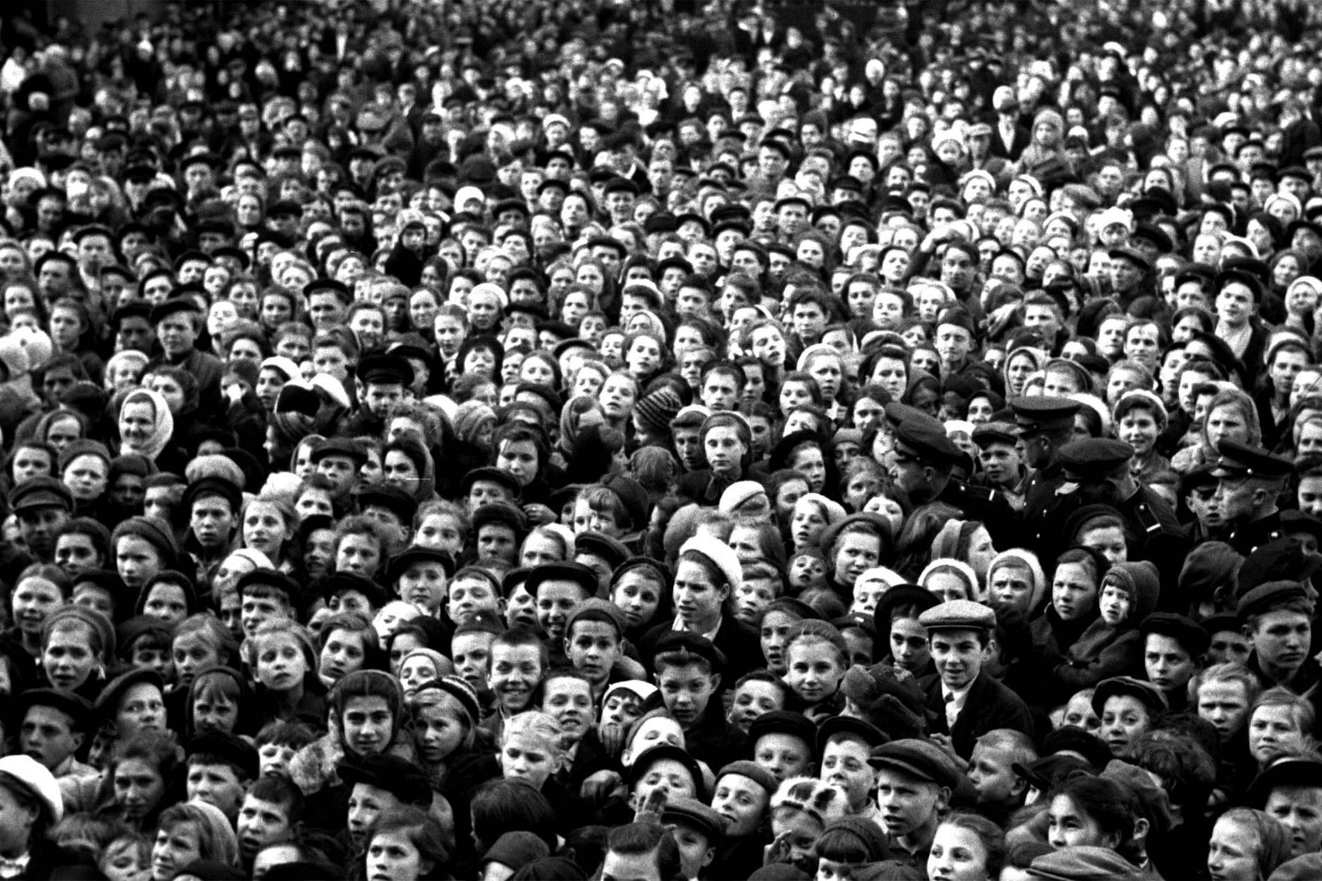 Die Siegesparade in Moskau am Majarowskogo-Platz im Mai 1945