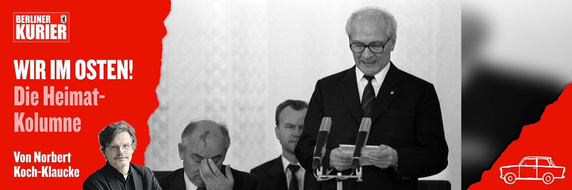 Manchmal konnten die Reden von Erich Honecker die Zuhörer ermüden - wie man hier bei Michail Gorbatschow sehen kann, als er 1987 die DDR besuchte.