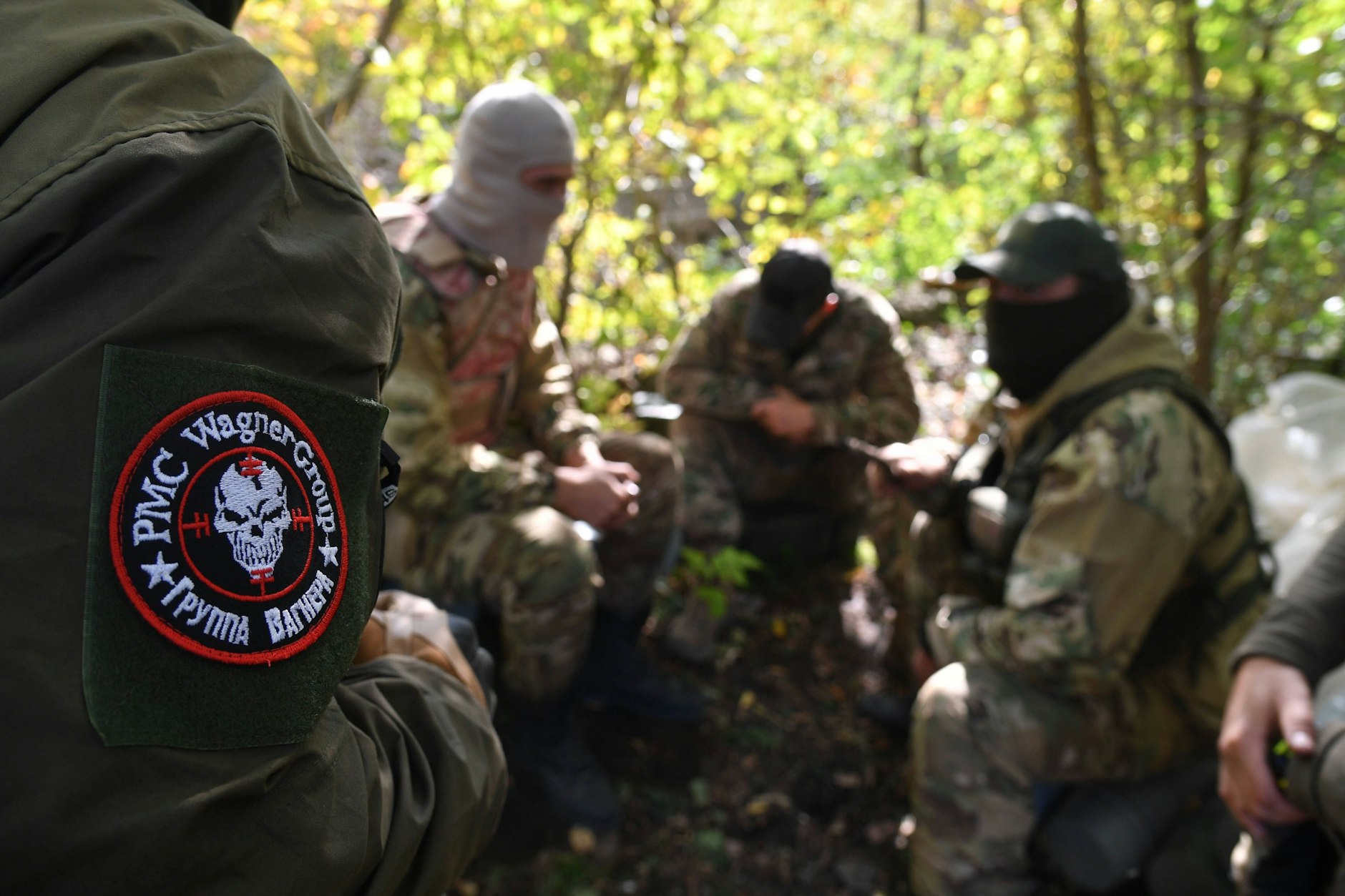 Mitglieder der privaten Söldnergruppe Wagner in der Region Luhansk im Oktober 2022