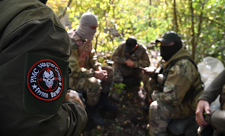 Mitglieder der privaten Söldnergruppe Wagner in der Region Luhansk im Oktober 2022