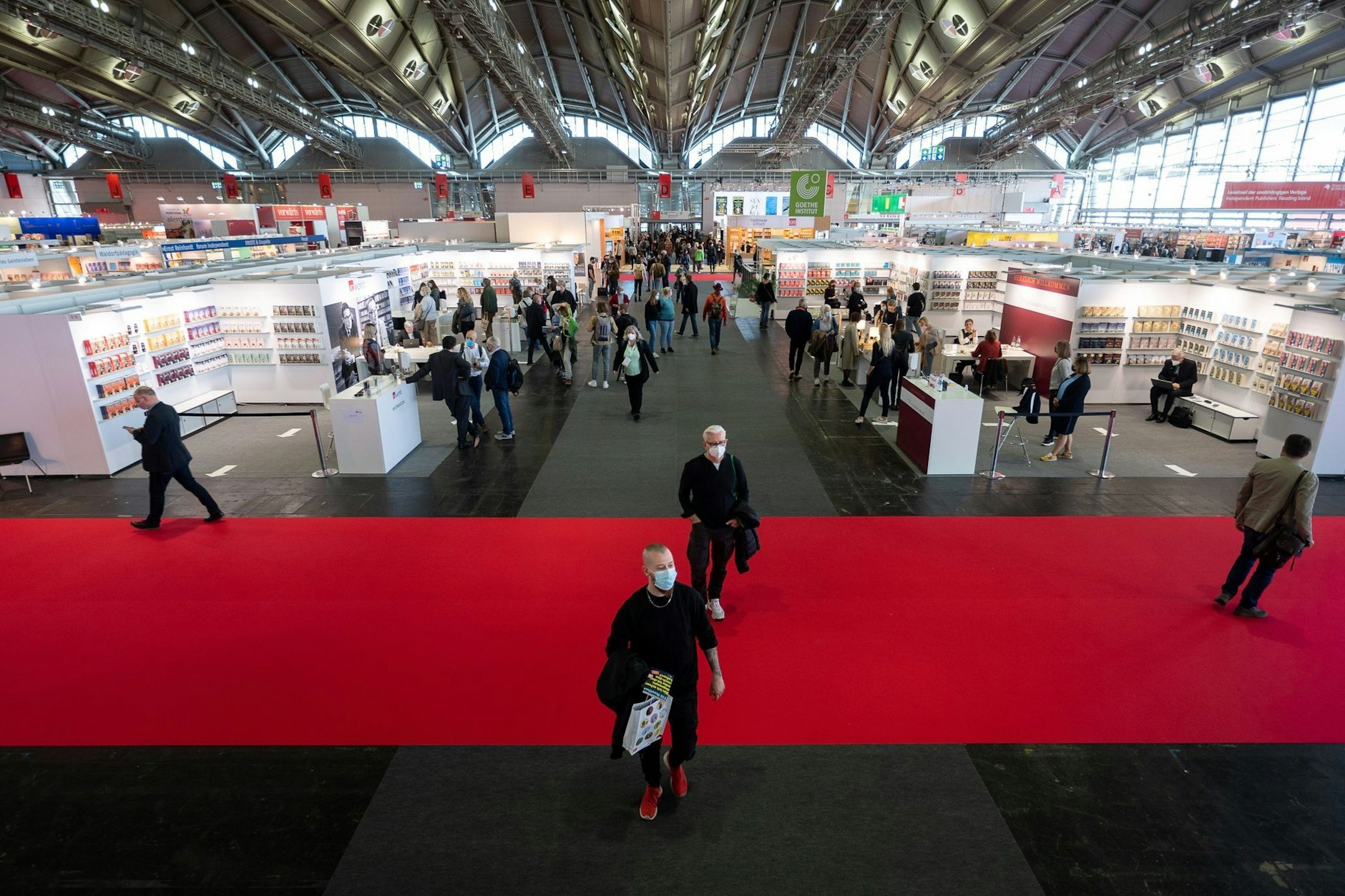 So leer sah die Messehalle 3.1 zur Corona-reduzierten Frankfurter Buchmesse 2021 aus.