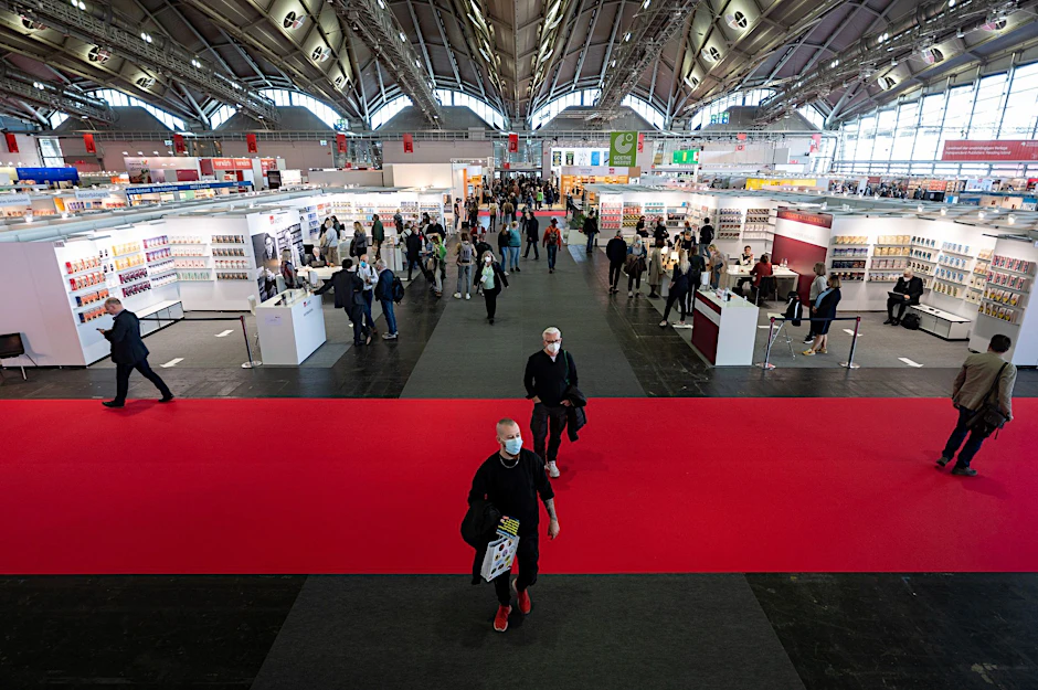 So leer sah die Messehalle 3.1 zur Corona-reduzierten Frankfurter Buchmesse 2021 aus.