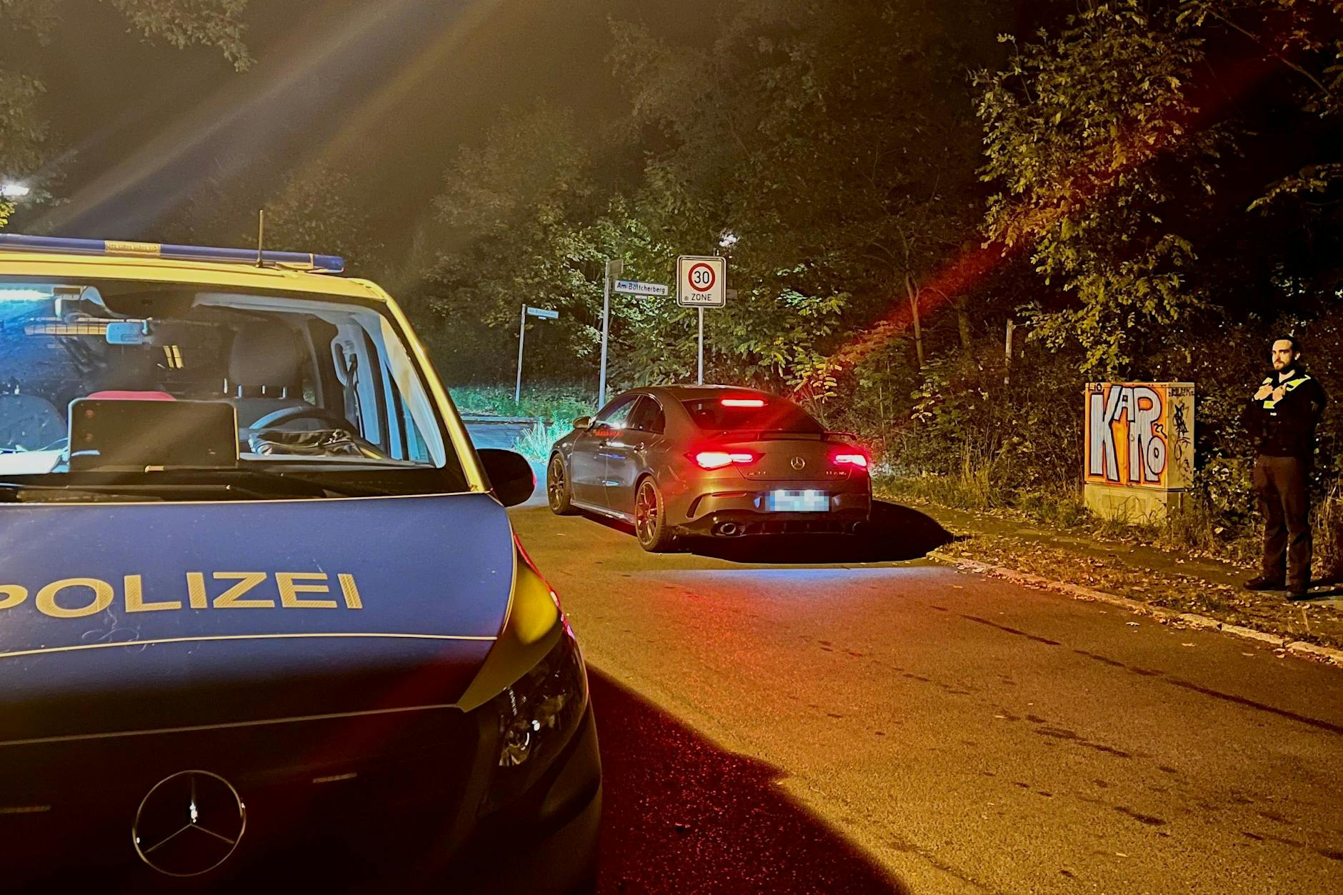 Die Berliner Polizei kontrollierte Raser in Wannsee.
