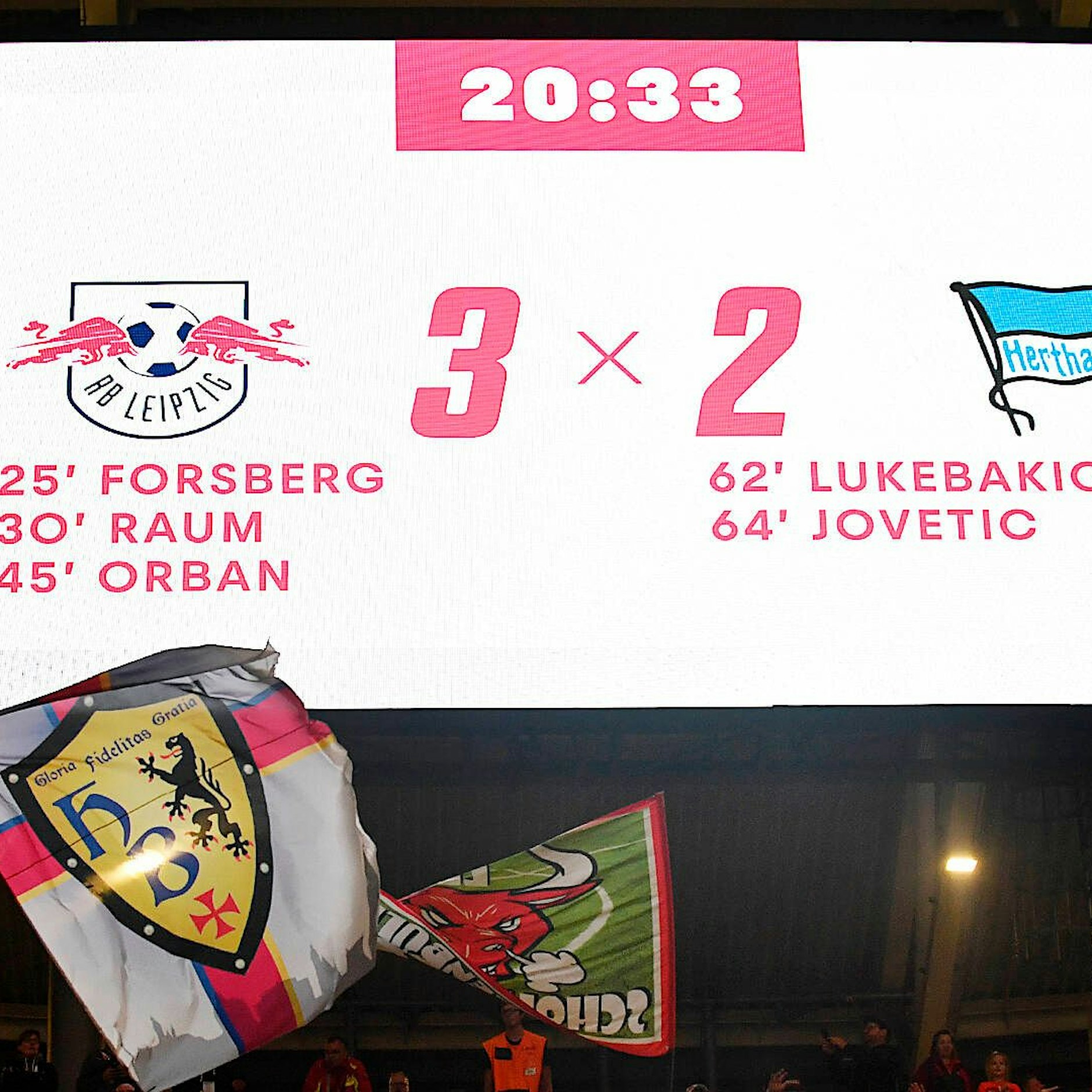 Aufholjagd, die nicht belohnt wurde. Hertha spielte nur in der zweiten Halbzeit richtig stark und machte aus einem 0:3 zur Pause ein 2:3.