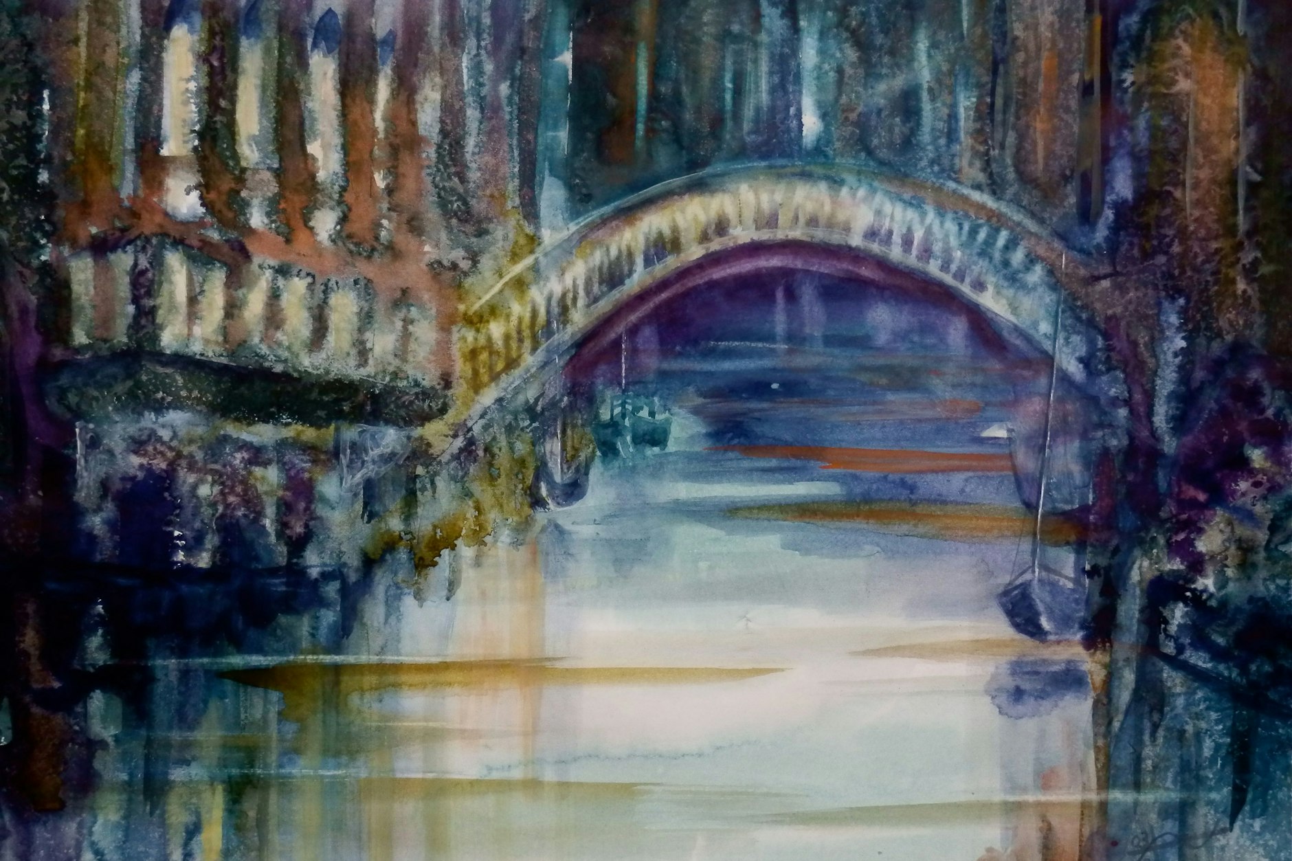 „Abendliche Gondelfahrt“ heißt dieses Gemälde von Harry Böckmann