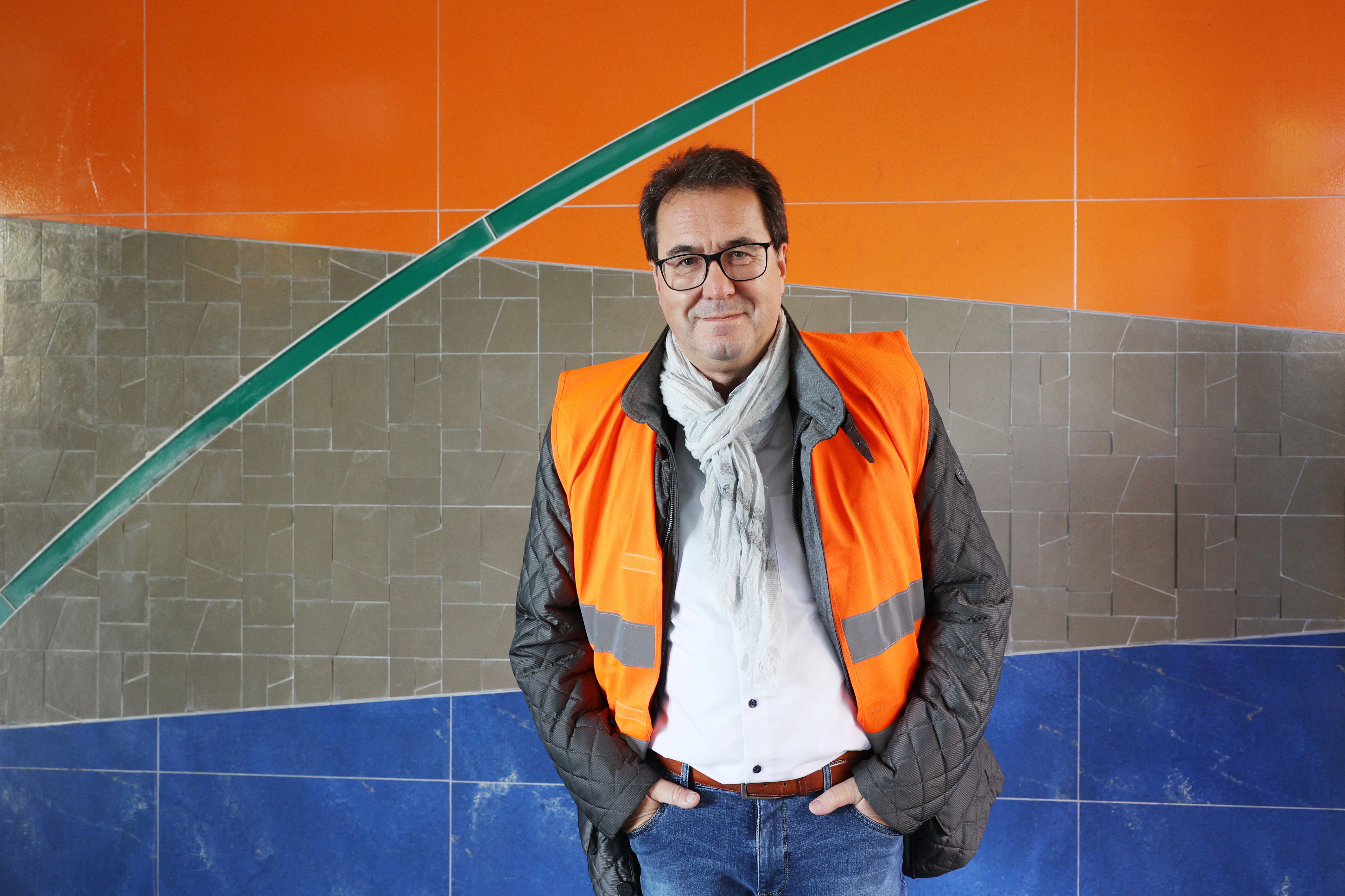 Uwe Kutscher ist Bauchef der Berliner U-Bahn. Mit erwarteten Kosten von 90 Millionen bis 100 Millionen Euro ist die Sanierung der Nordstrecke der U6 eines der größten Sanierungsvorhaben in Berlin.&nbsp;