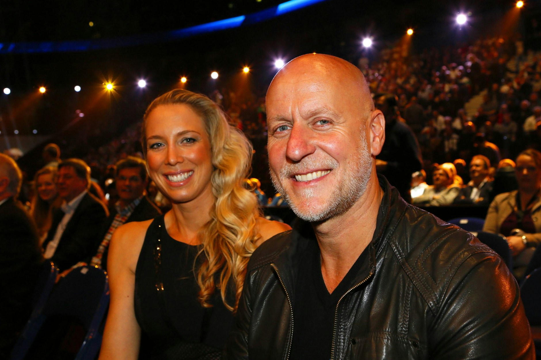 Rainer Schaller und seine Lebensgefährtin Christiane Schikorsky bei der Box-WM in Hamburg. Im Ring kämpfte Wladimir Klitschko.